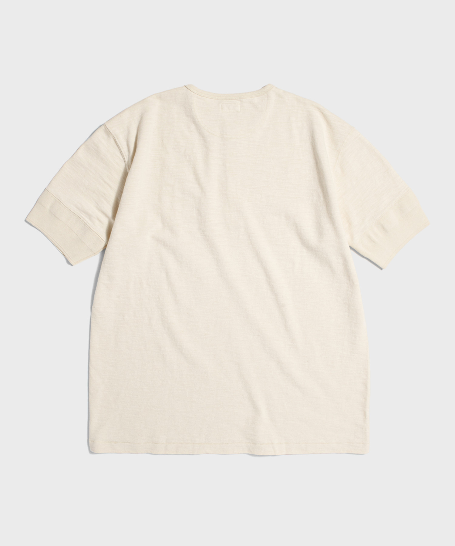 Tompkins Loopwheeled Tubular Henley Tee Apricot
