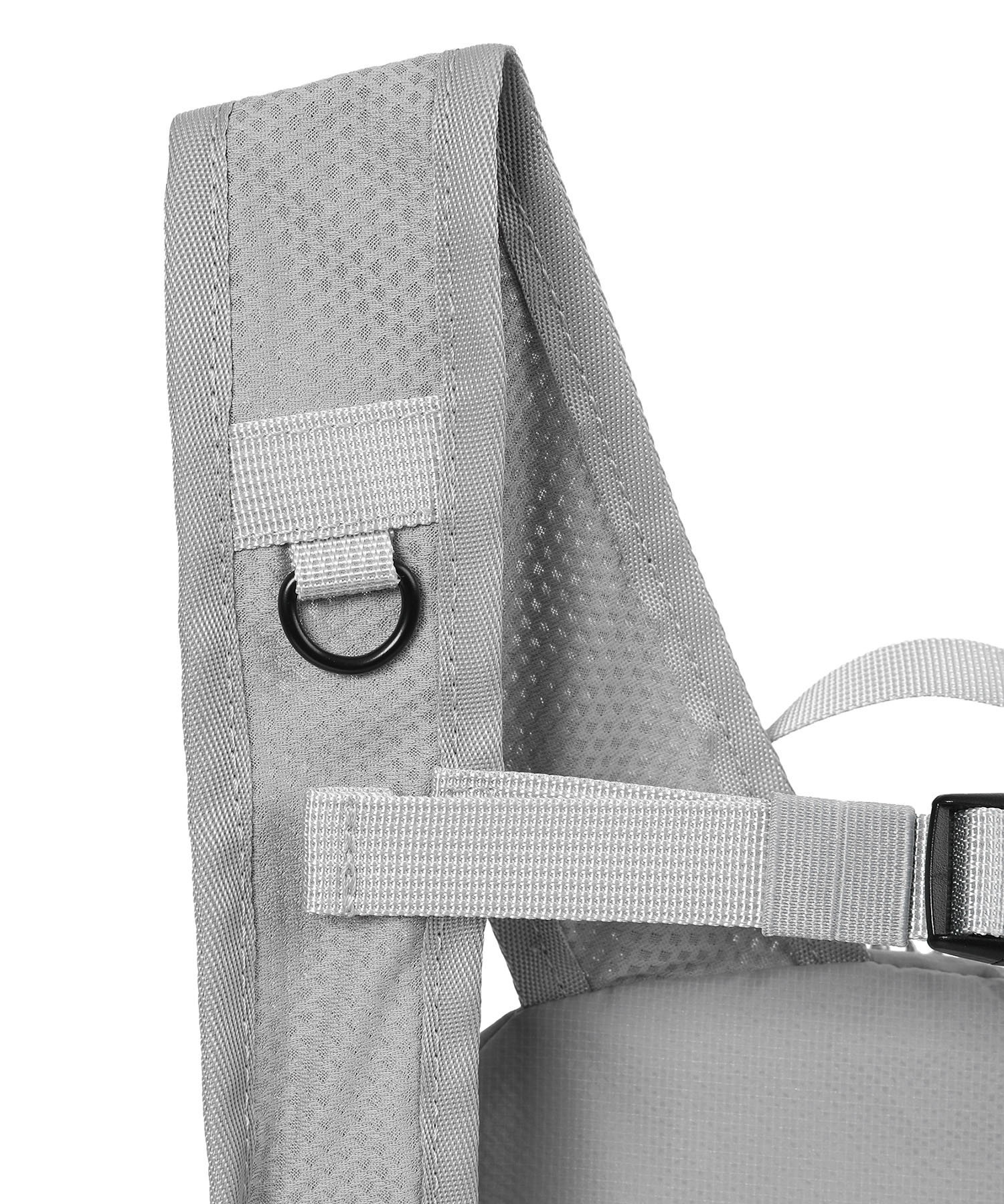 Double diagonal zipper backpack GREY