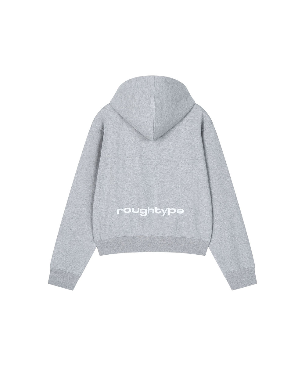 Low Logo Hooded Zip-Up - Gray