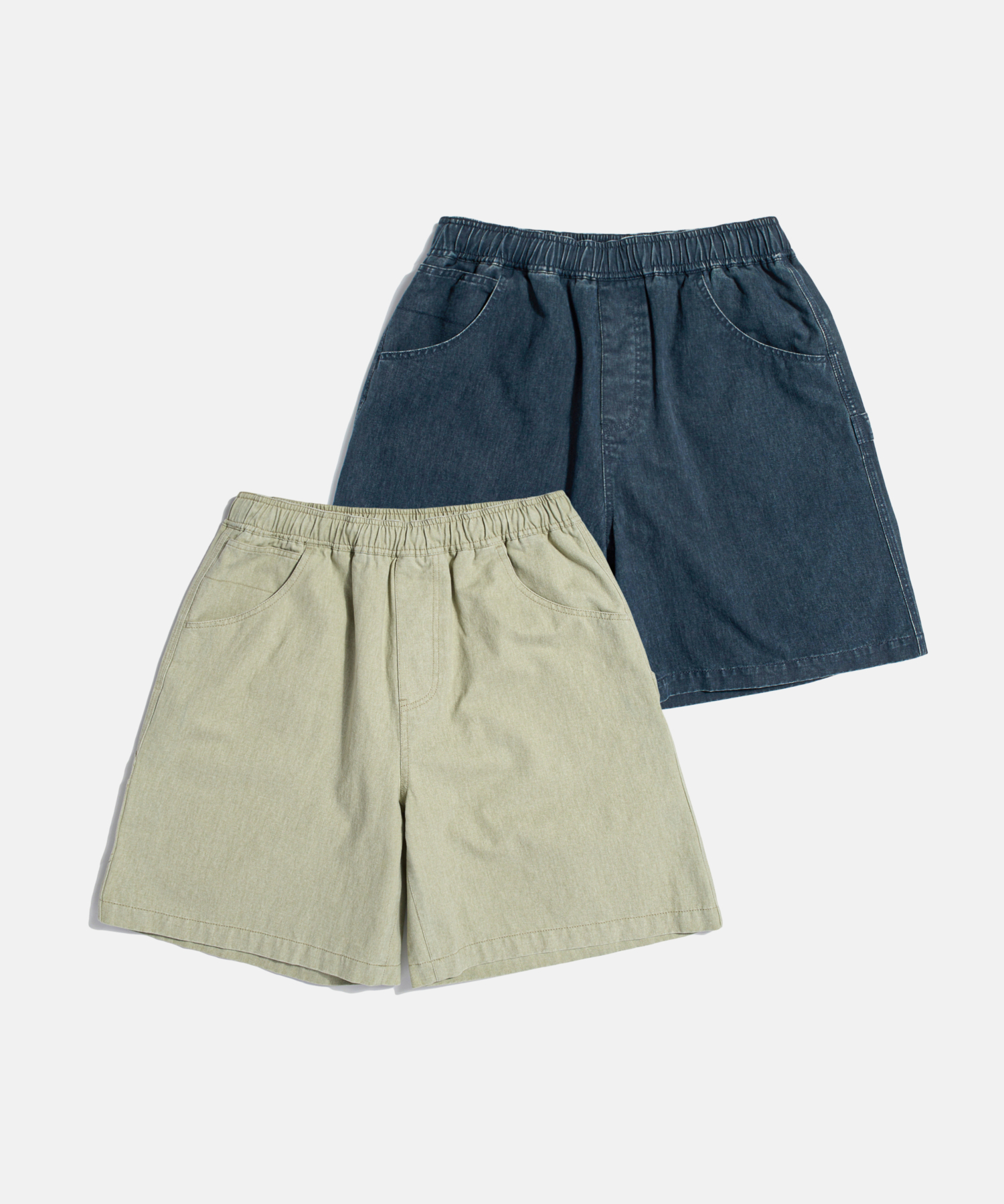Vintage Cotton Painter Shorts Navy