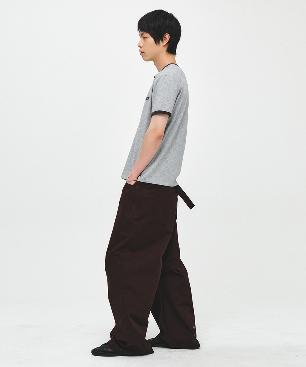 Firework Wide Pants_Burgundy