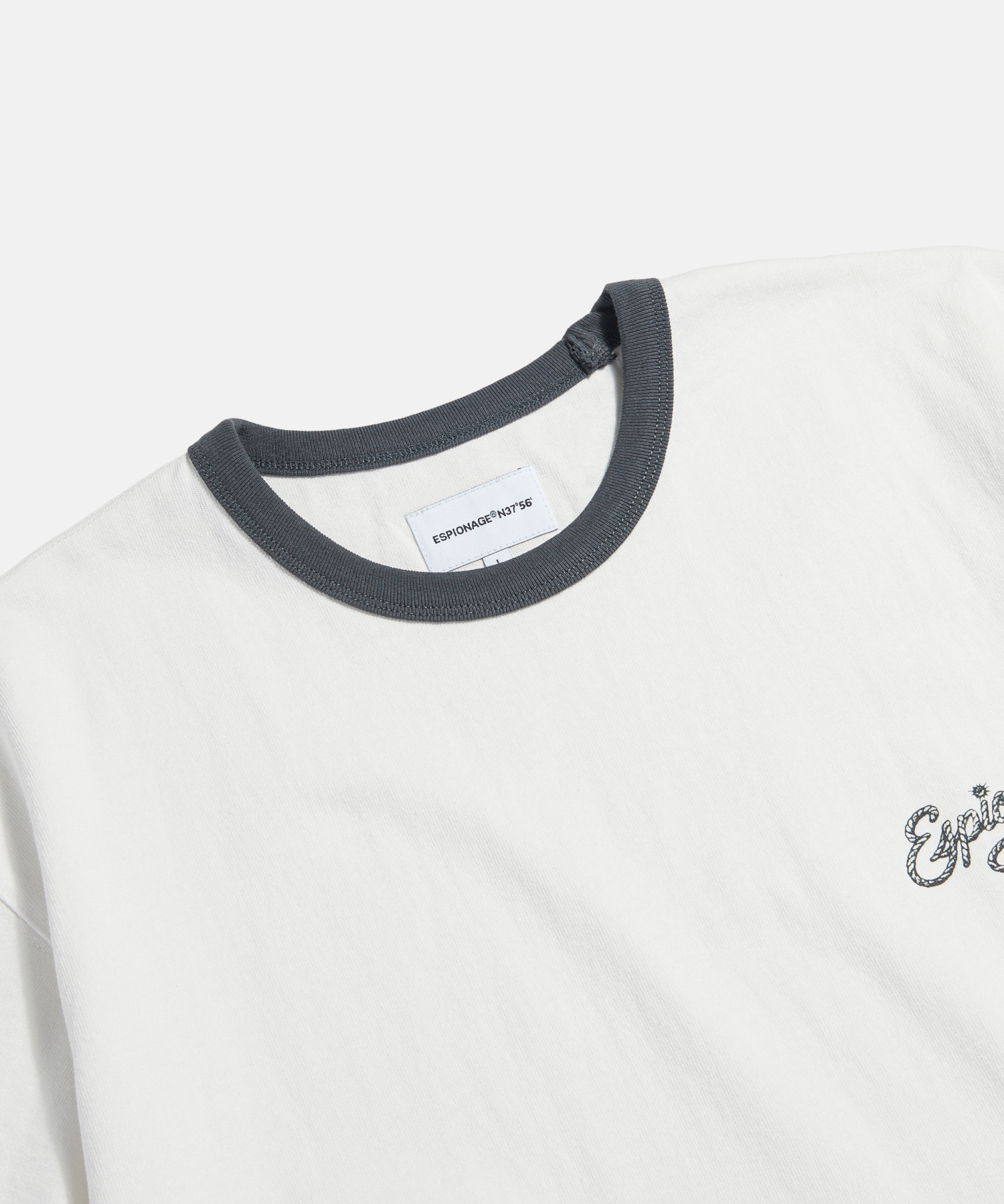 Rope Logo Ringer Tee Off White