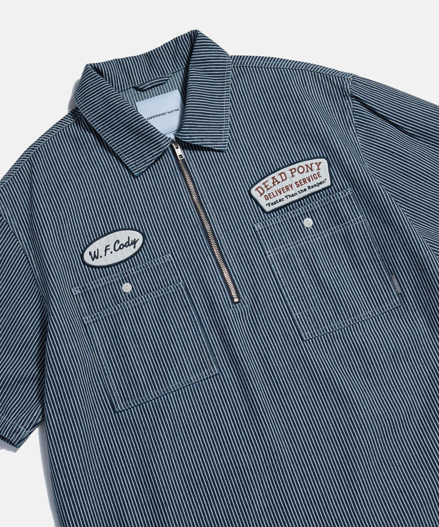 Hickory Half Zip Work Shirt Dark Indigo