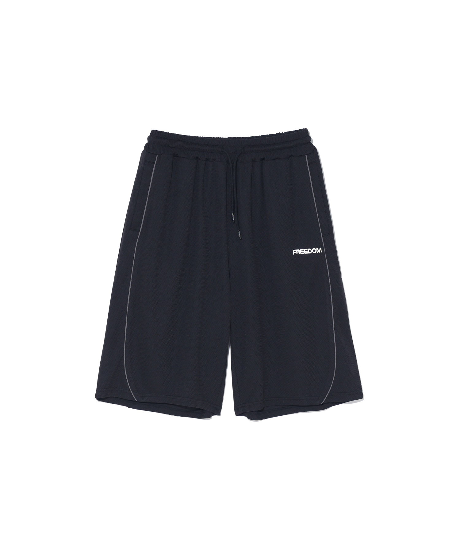 Air Mesh Split Bermuda Shorts (Black)