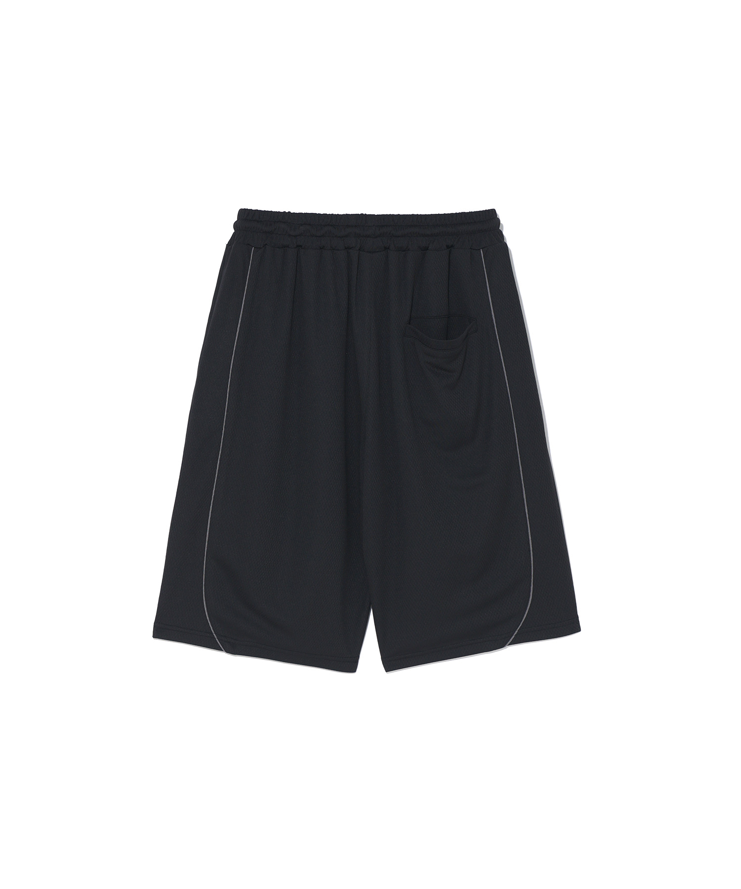 Air Mesh Split Bermuda Shorts (Black)