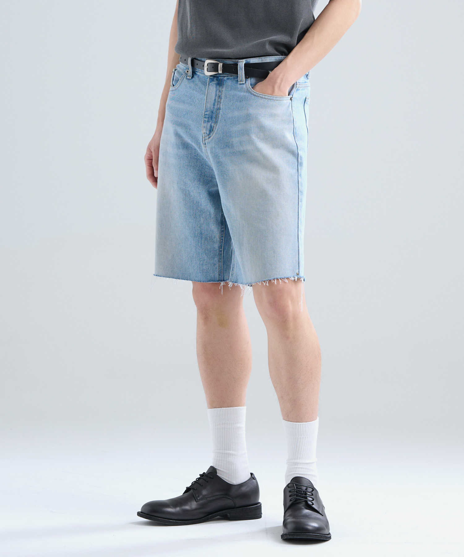 TL half denim pants (BL)