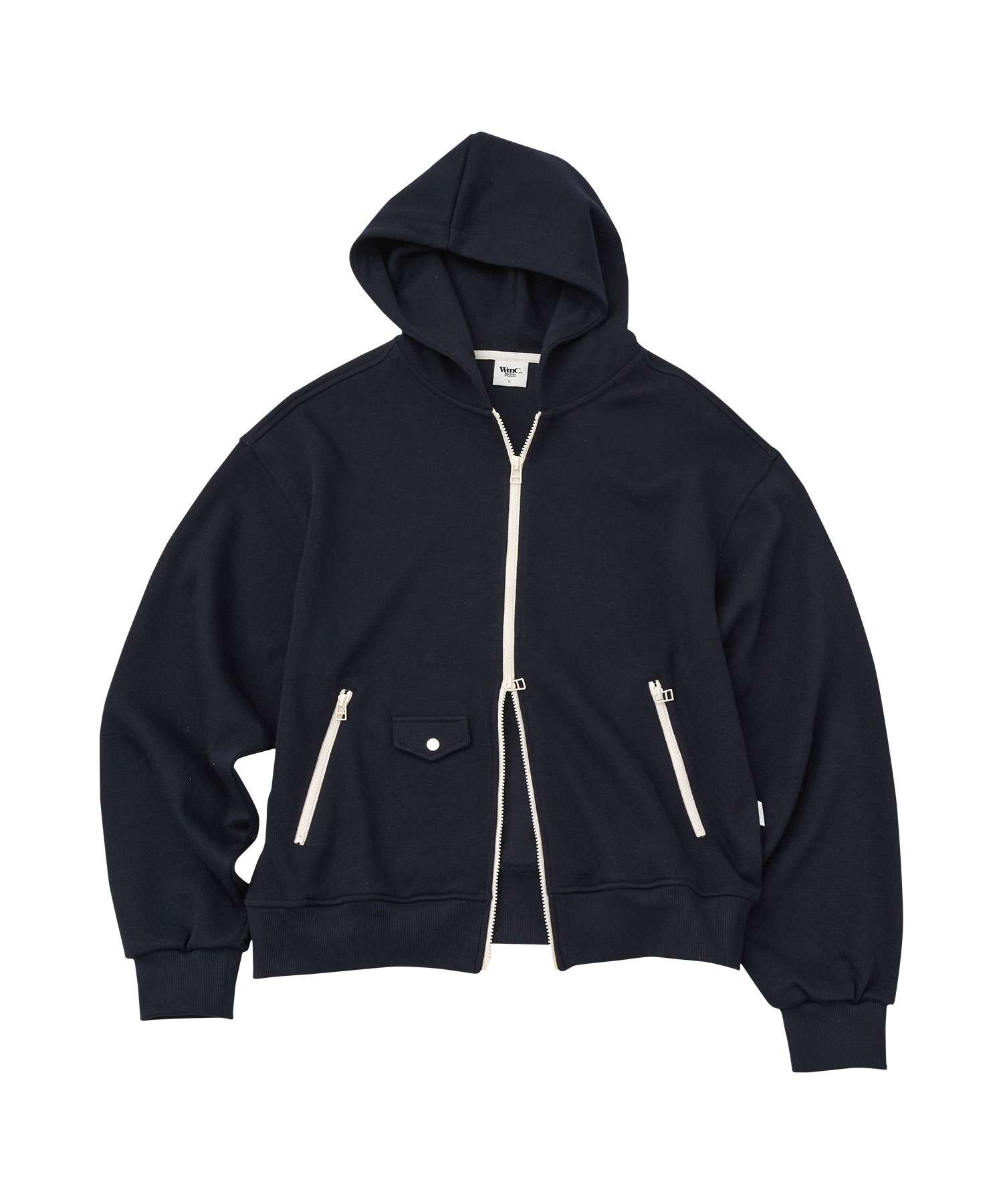 Худи на молнии с карманами (GREY/BLACK/BROWN/NAVY)