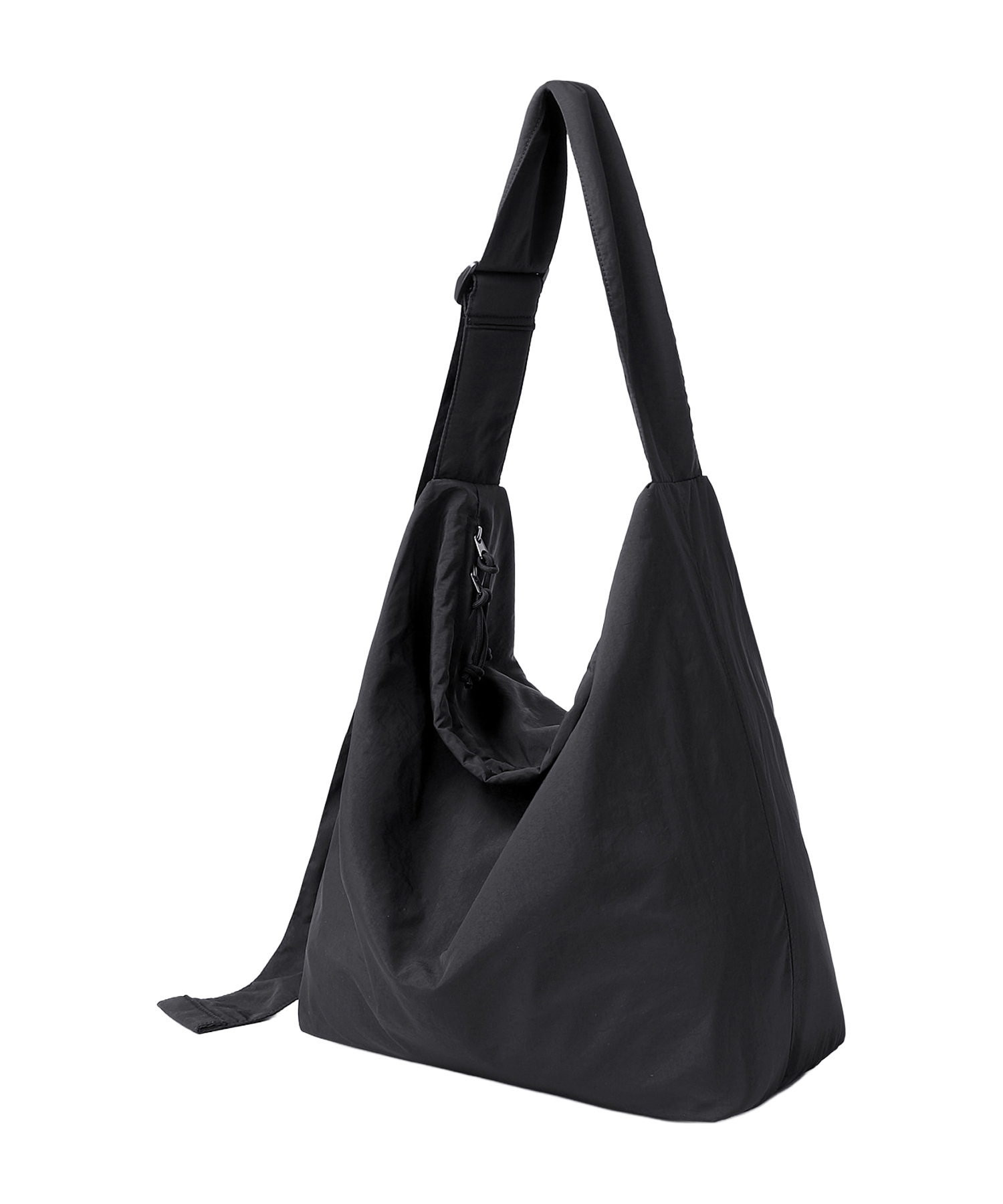 Wide Strap Big Cross Bag Black [Unisex]
