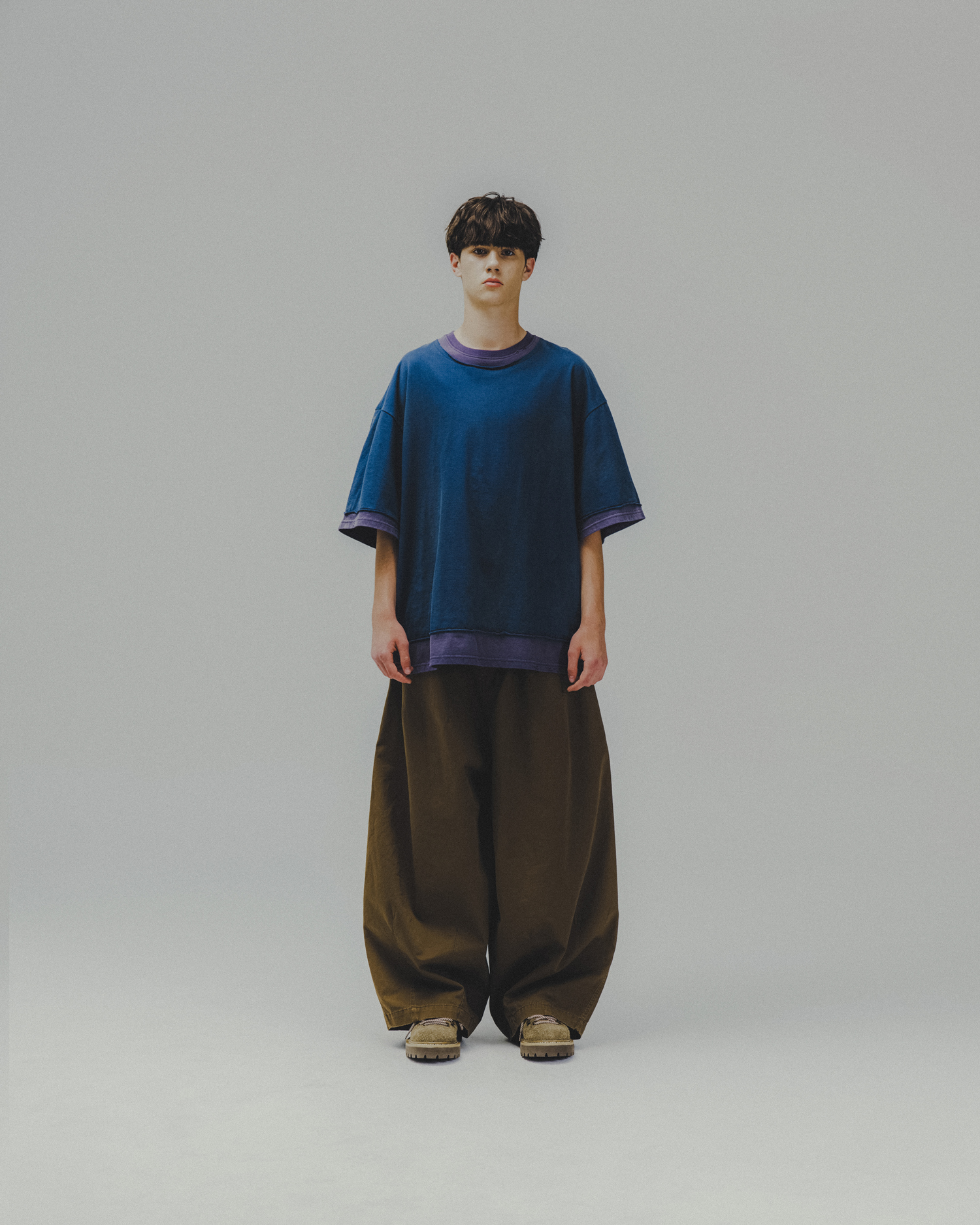 Washed Balloon Pants - Brown