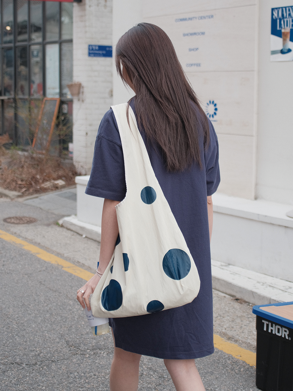 Dot Bubble Bag_Glossy Ivory