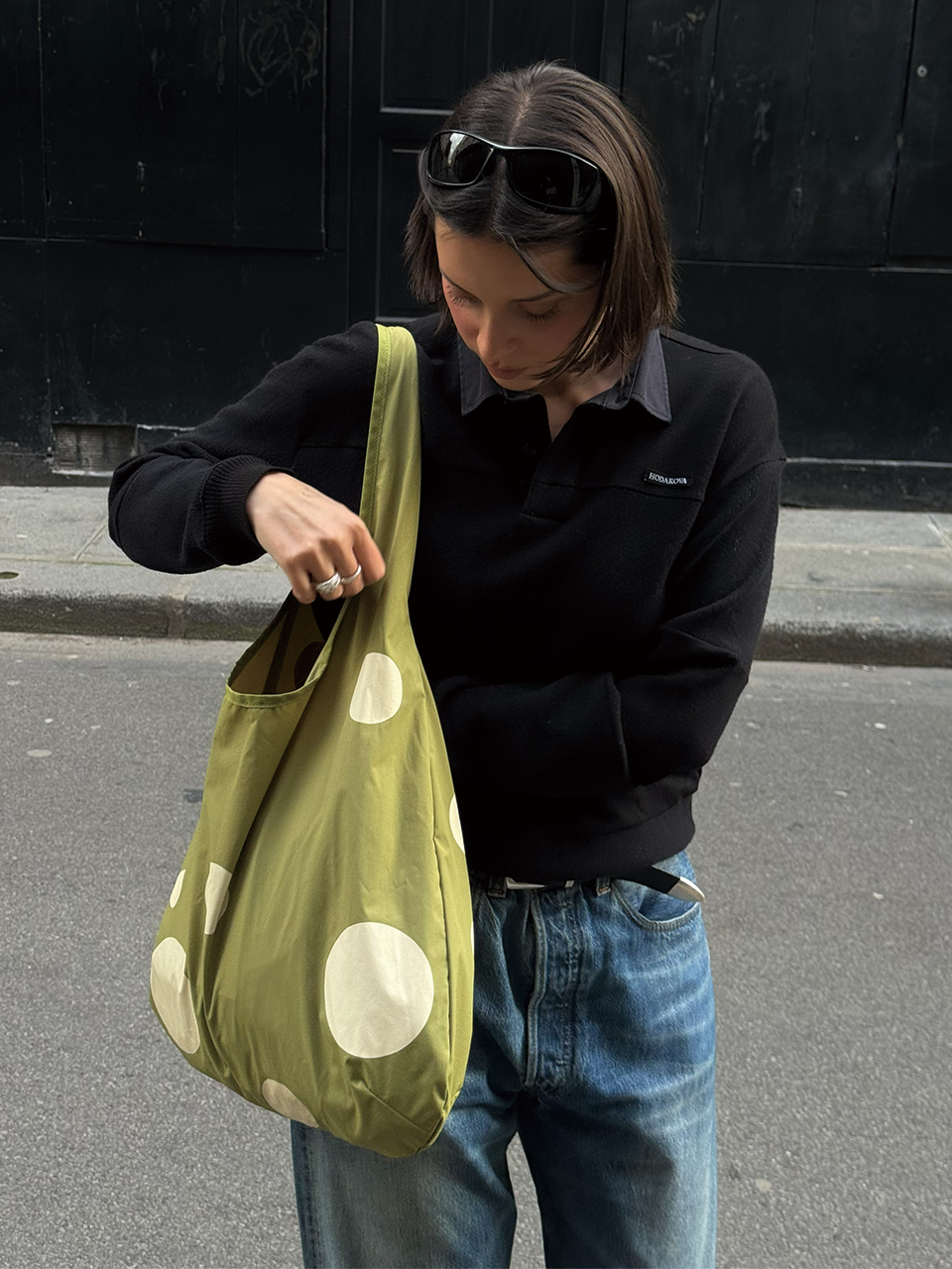 Dot Bubble Bag_Green