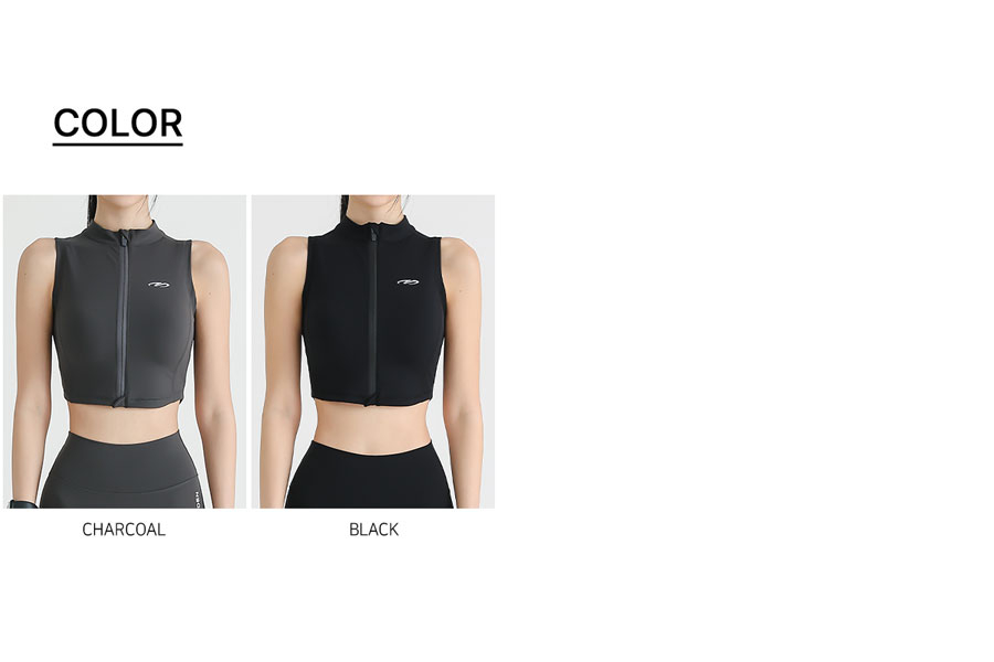 HIGH TENSION ZIP-UP SLEEVELESS 