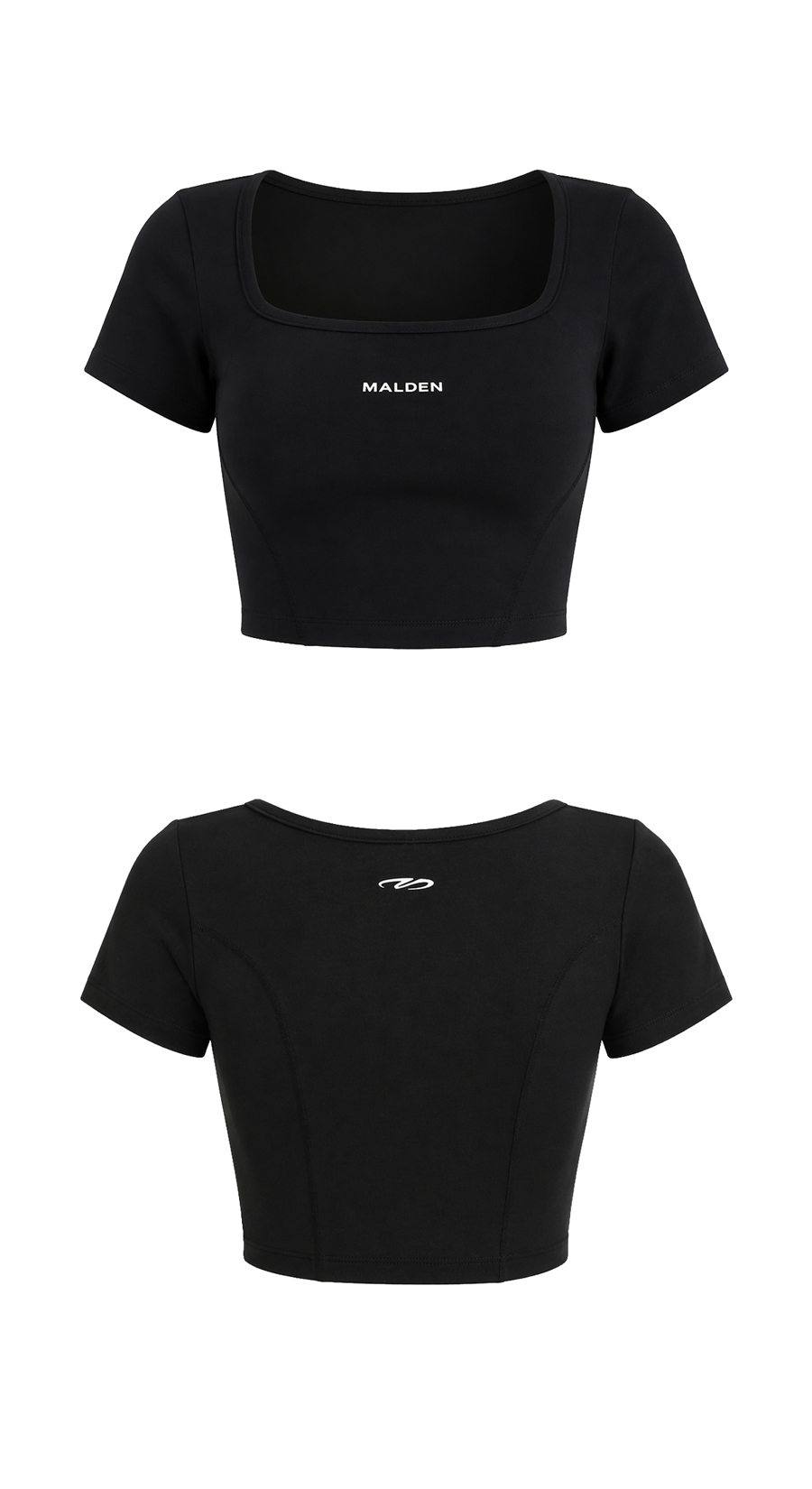 SQUARE NECK CROP T-SHIRT 