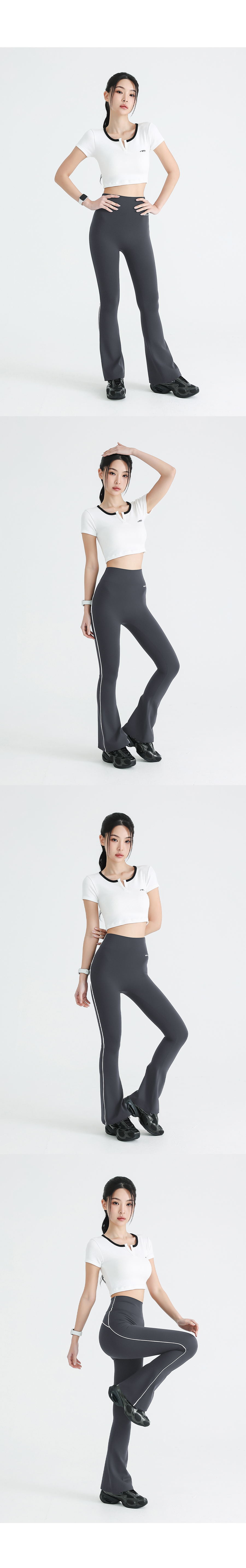 HIGH TENSION PIPING BOOTCUT LEGGINGS 