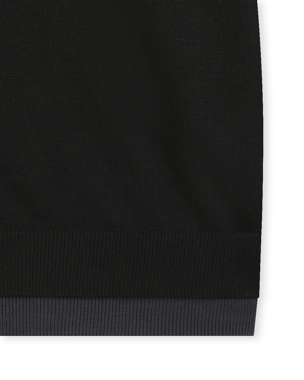 [BESLOW X DERRICK] LAYERED CREW NECK CARDIGAN BLACK
