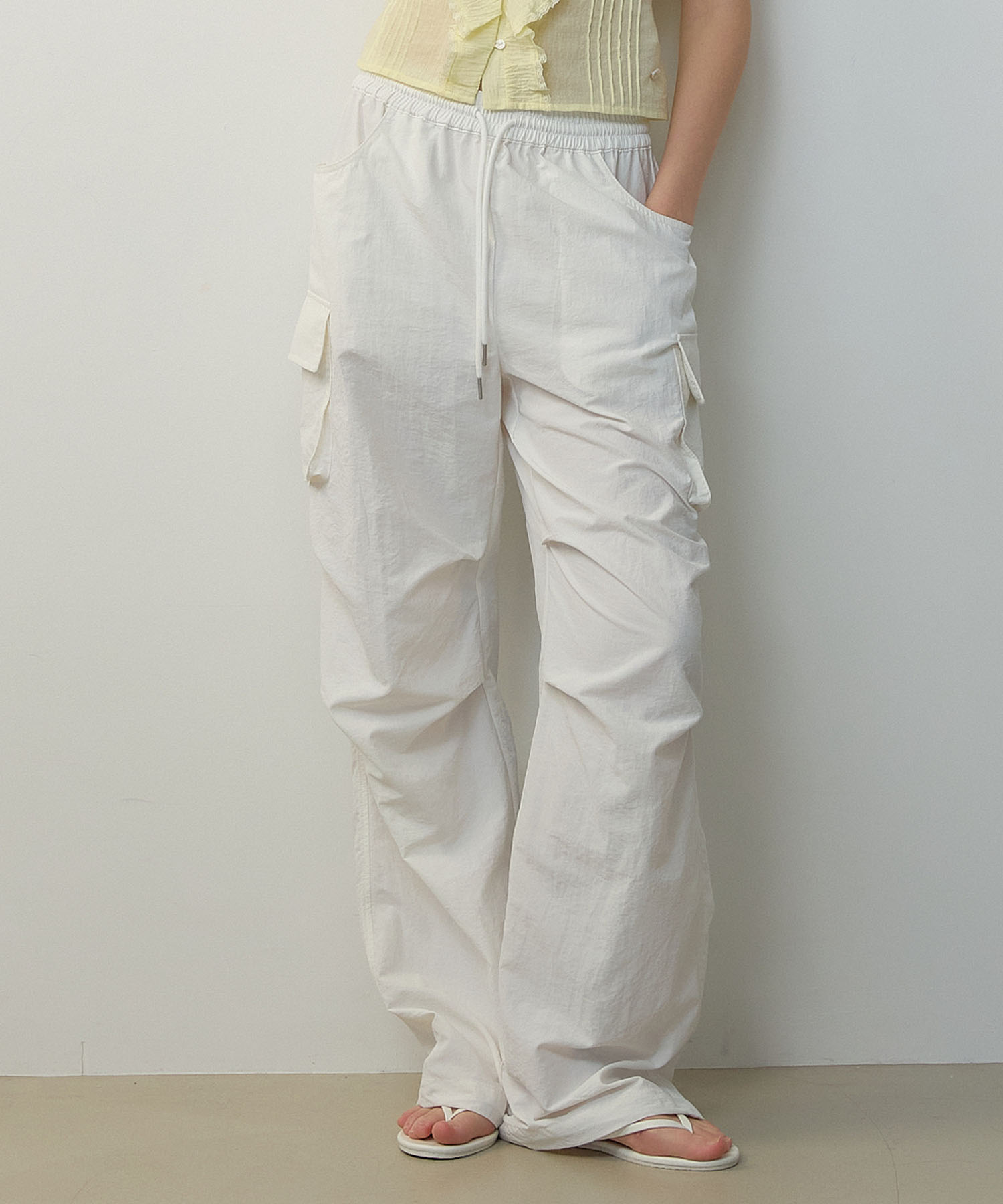 KNEE TUCK TWO-WAY CARGO BANDING PANTS_4COLORS