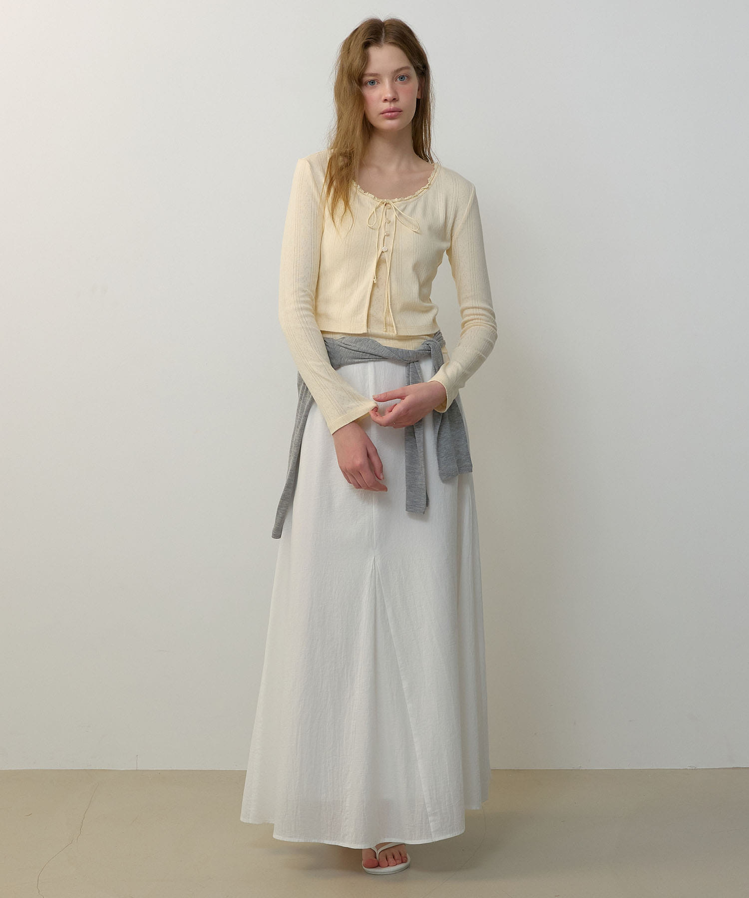 JERSEY SLEEVELESS CARDIGAN SET