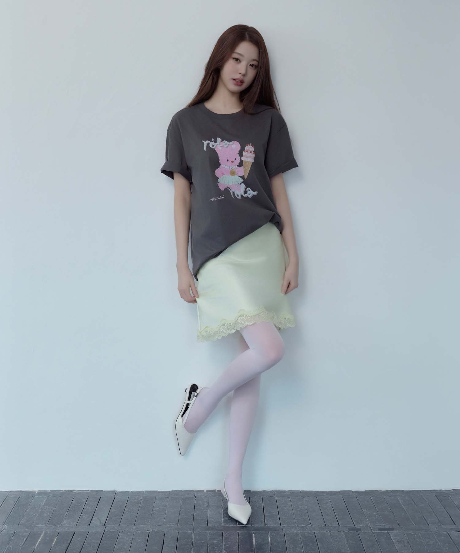 RORABBIT FRIENDS T-SHIRT CHARCOAL