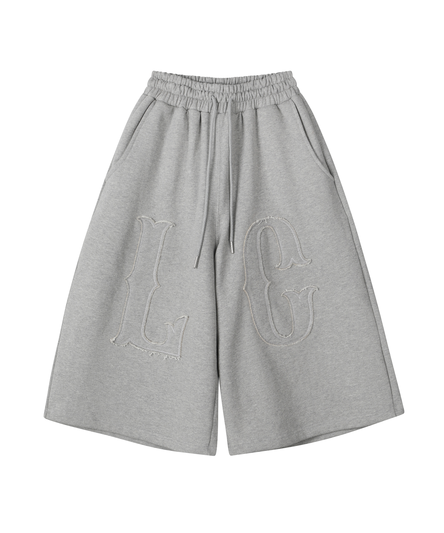 LC LOGO APPLIQUE BERMUDA PANTS GRAY