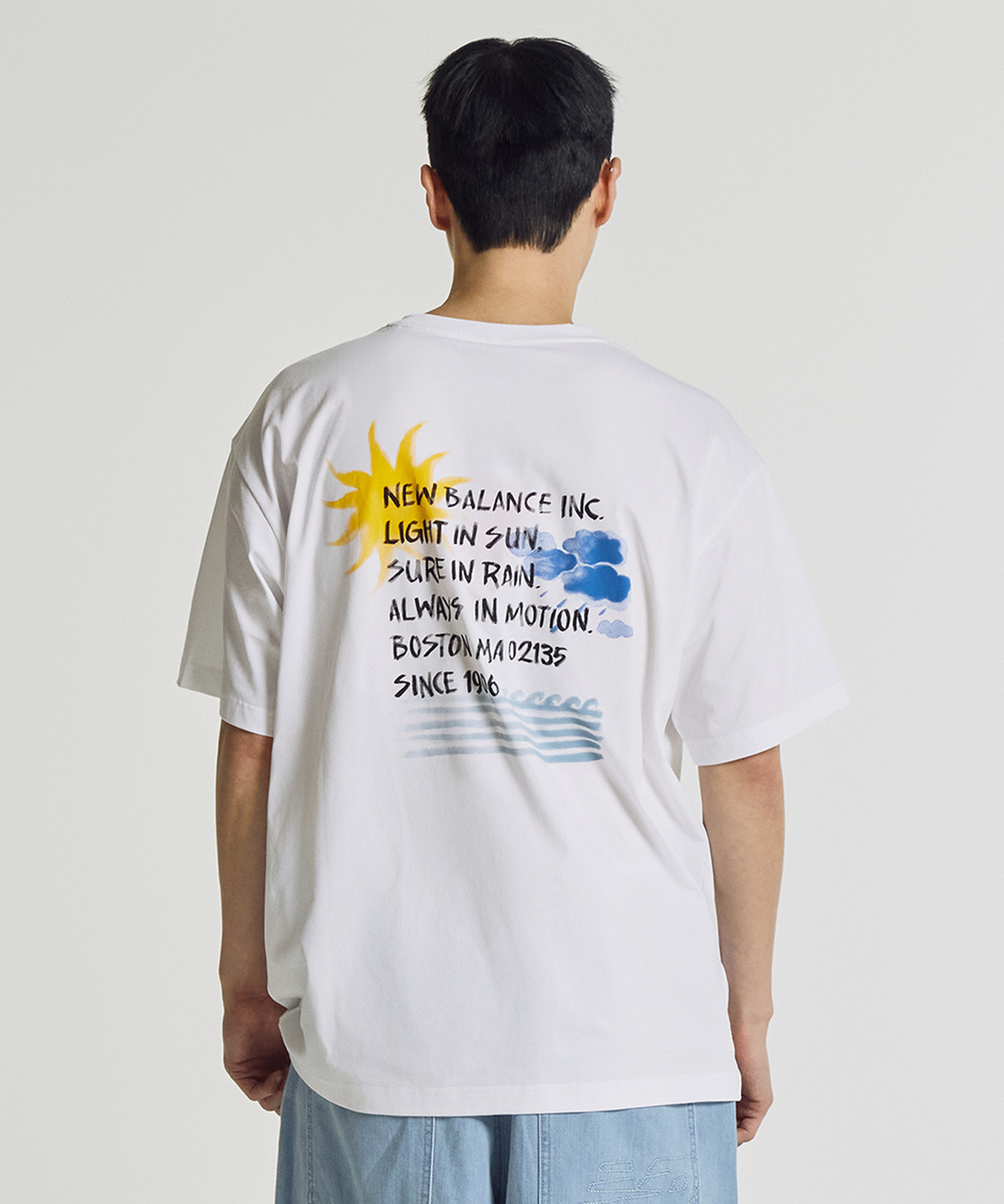 NBNEG31653 / Футболка UNI Sunny Rainy Water (WHITE)