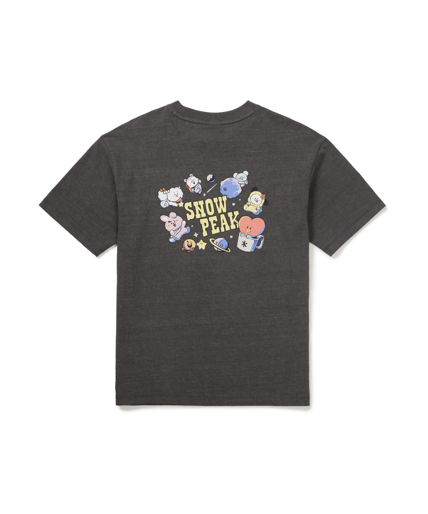 [Snow Peak x BT21] Женская графическая футболка (S26MWFTS92) Dark Charcoal