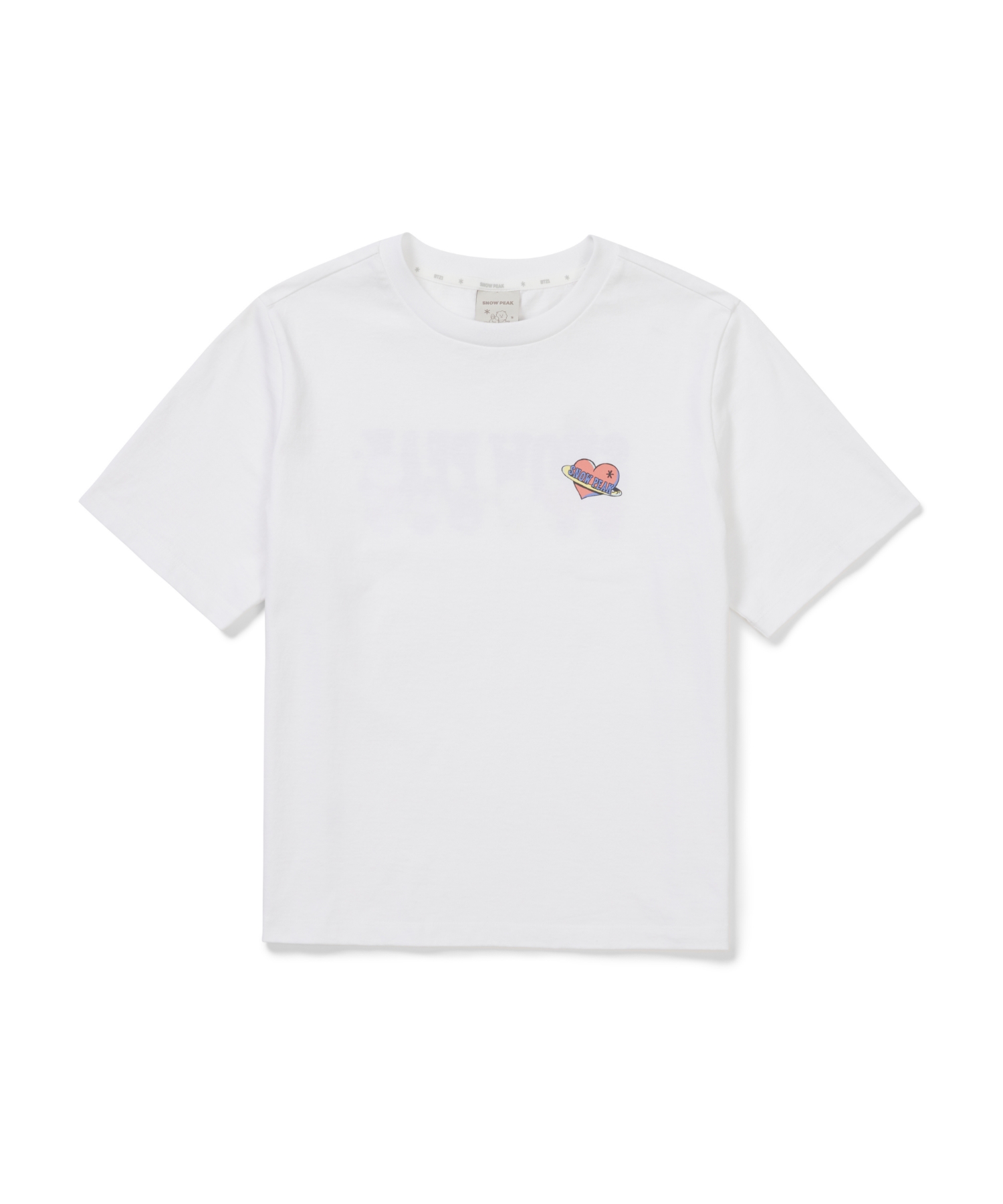 Женская футболка semi-crop snow peak x BT21 (S26MWFTS91) White