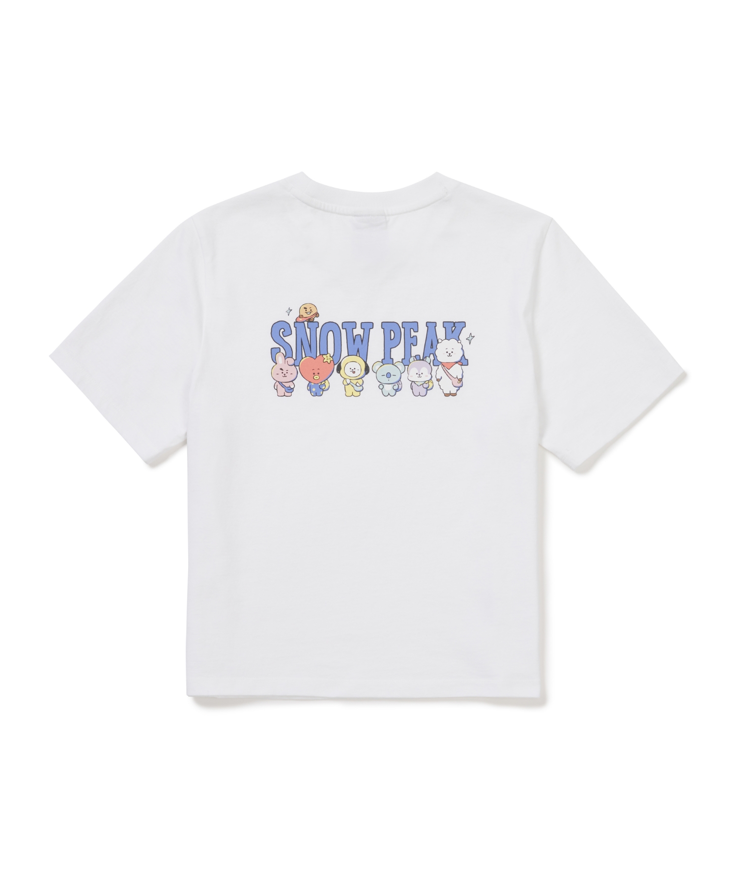 Женская футболка semi-crop snow peak x BT21 (S26MWFTS91) White