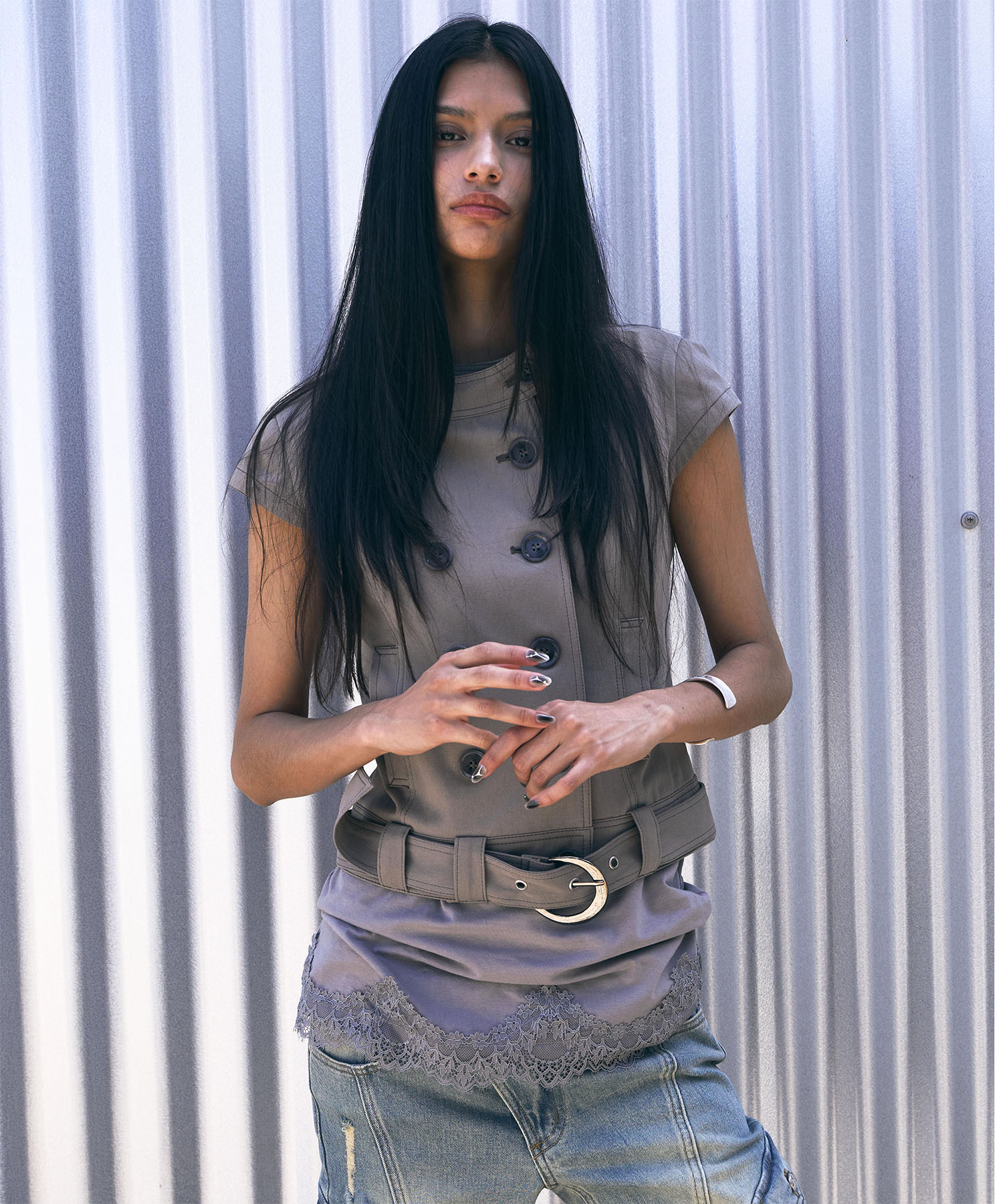 short sleeve double куртка (sand khaki)