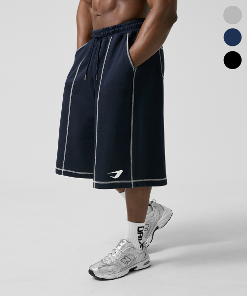 Overlock STITCH Sweat Bermuda Shorts_3color thumbnail 6