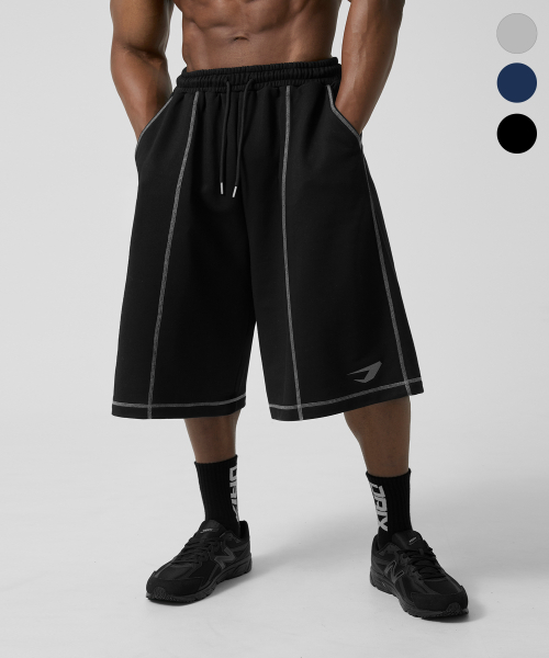 Overlock STITCH Sweat Bermuda Shorts_3color thumbnail 4