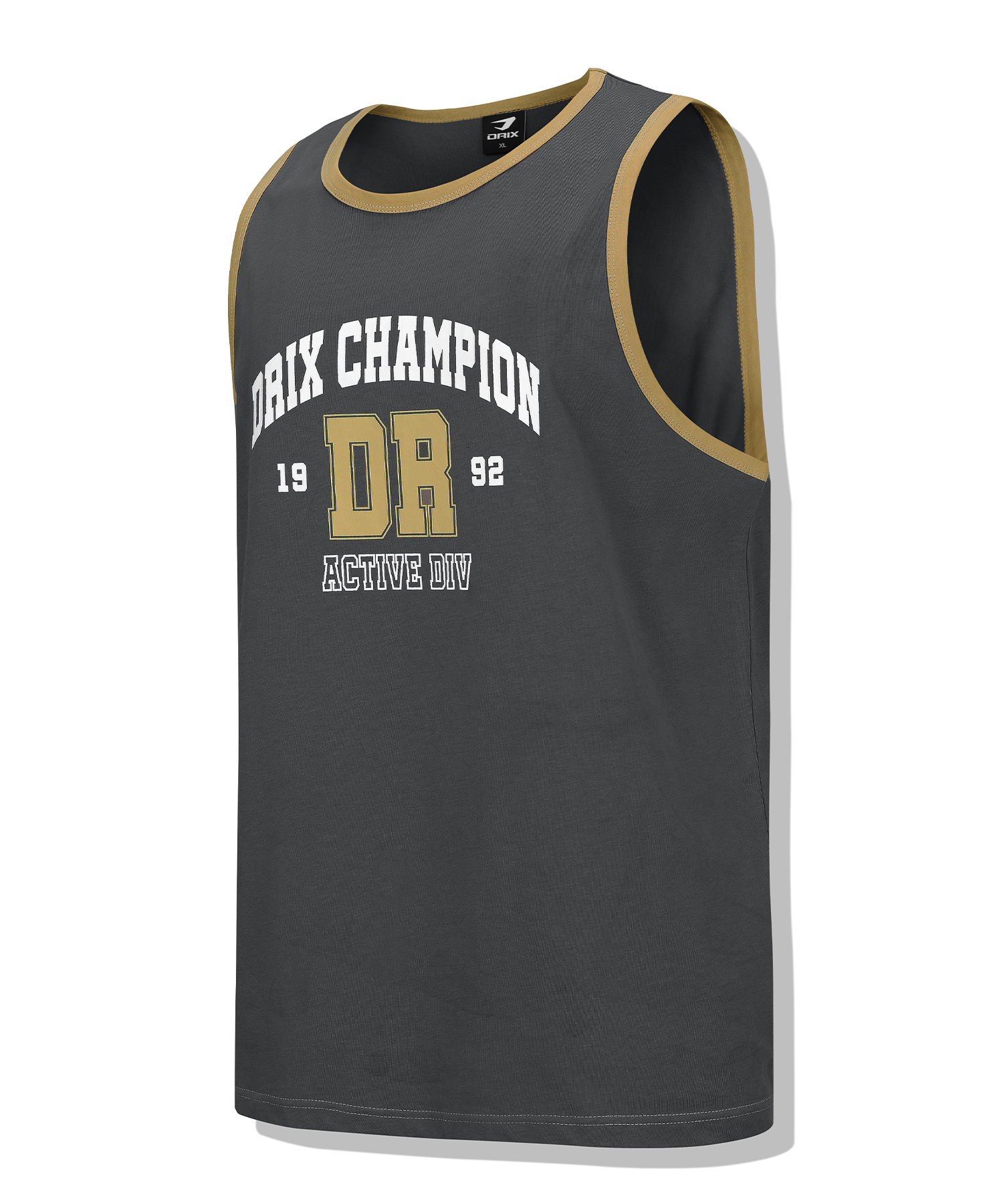 ringer graphic overfit sleeveless_charcoal