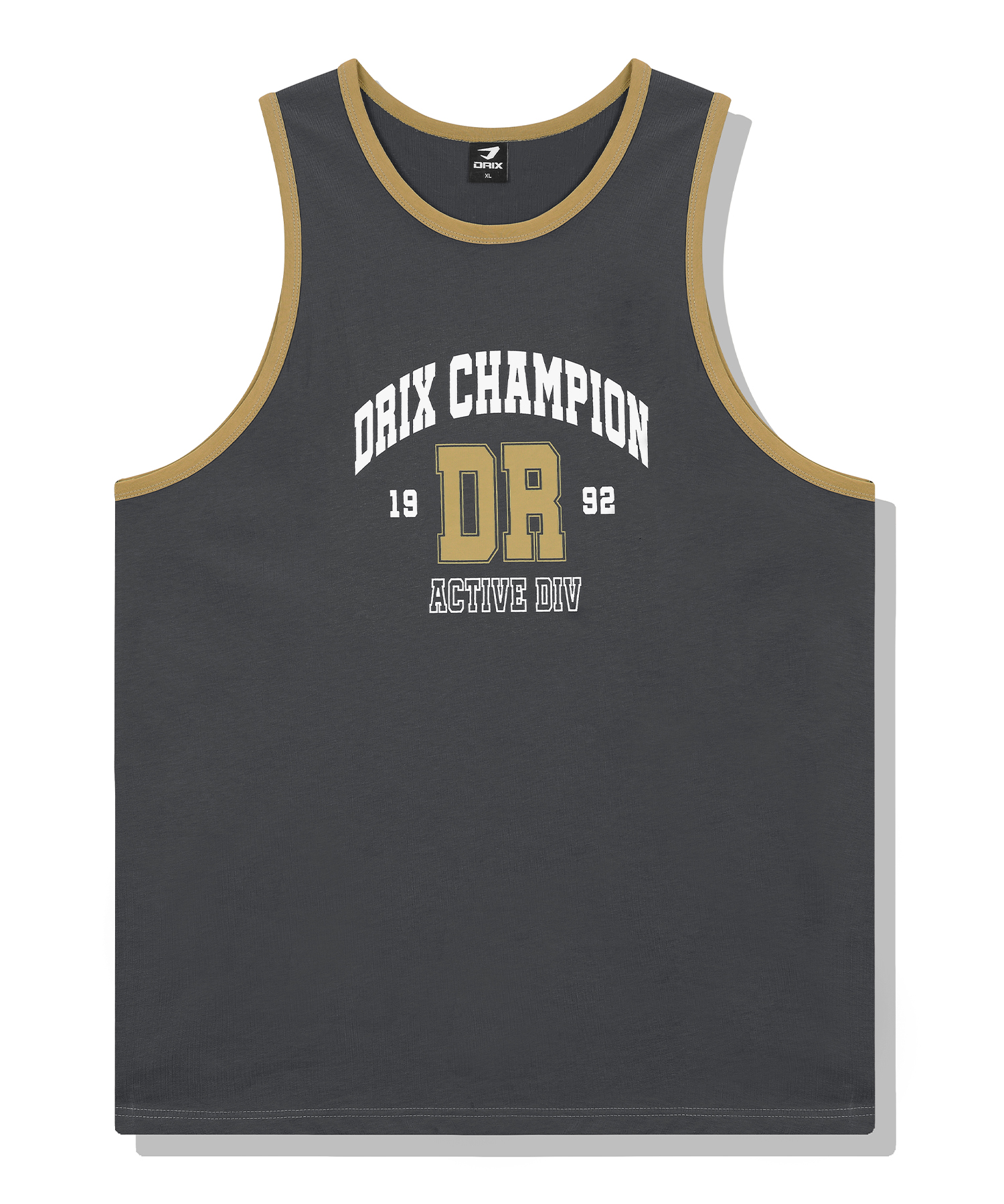 ringer graphic overfit sleeveless_charcoal