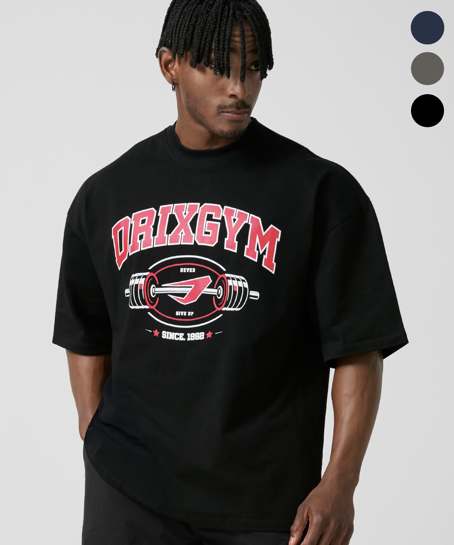 gym big logo graphic полу sleeve_3color