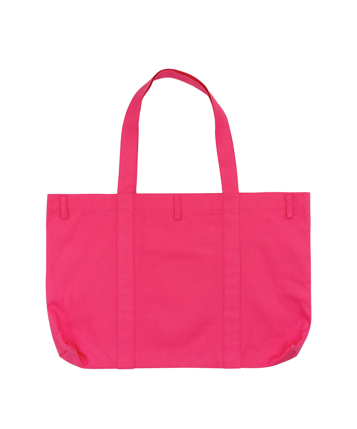 Ke906. angled pocket utility tote hot pink