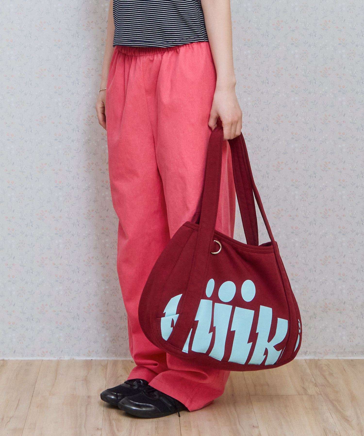 Ke907. easy slouchy sweat bag burgundy