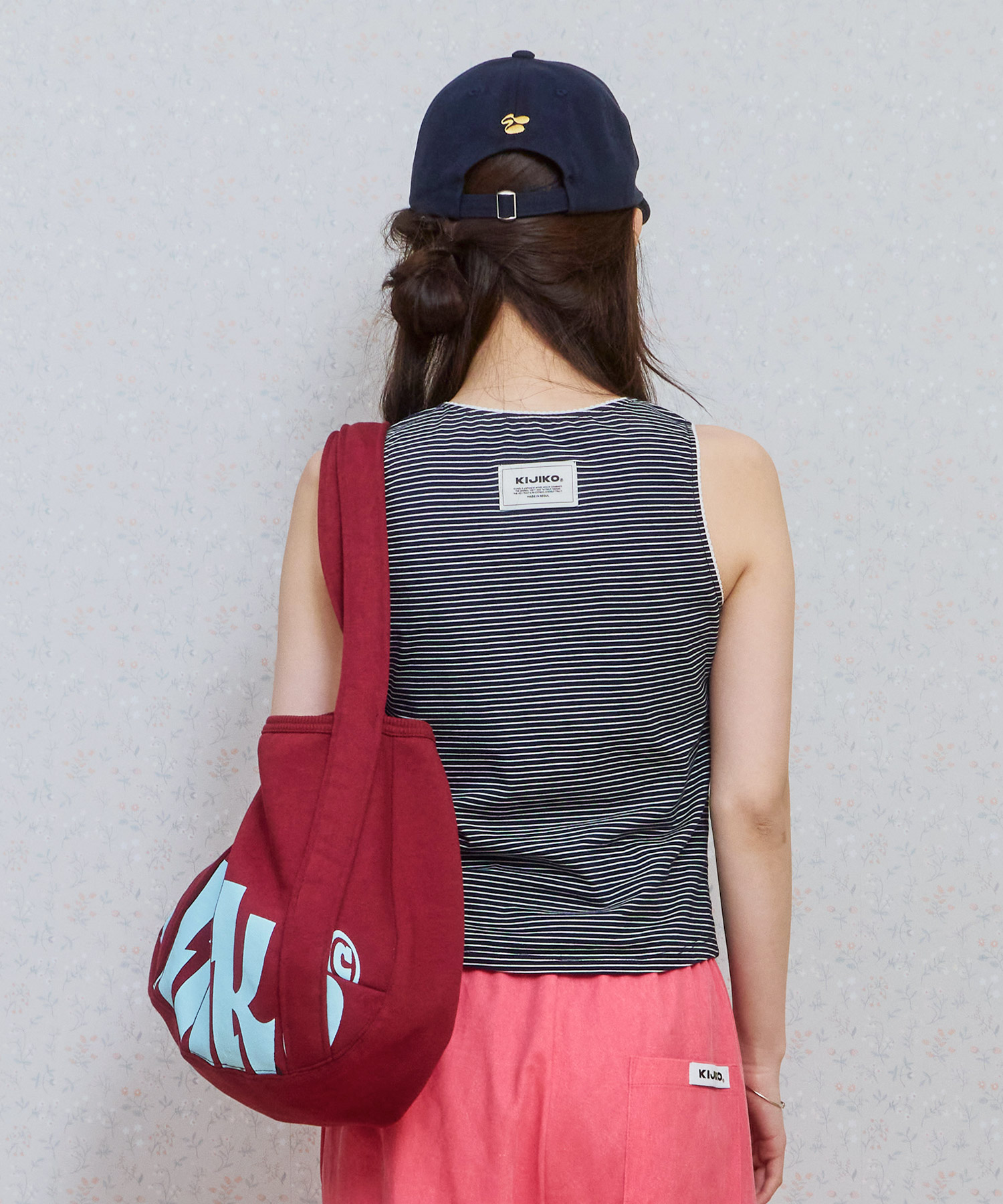 Ke907. easy slouchy sweat bag burgundy
