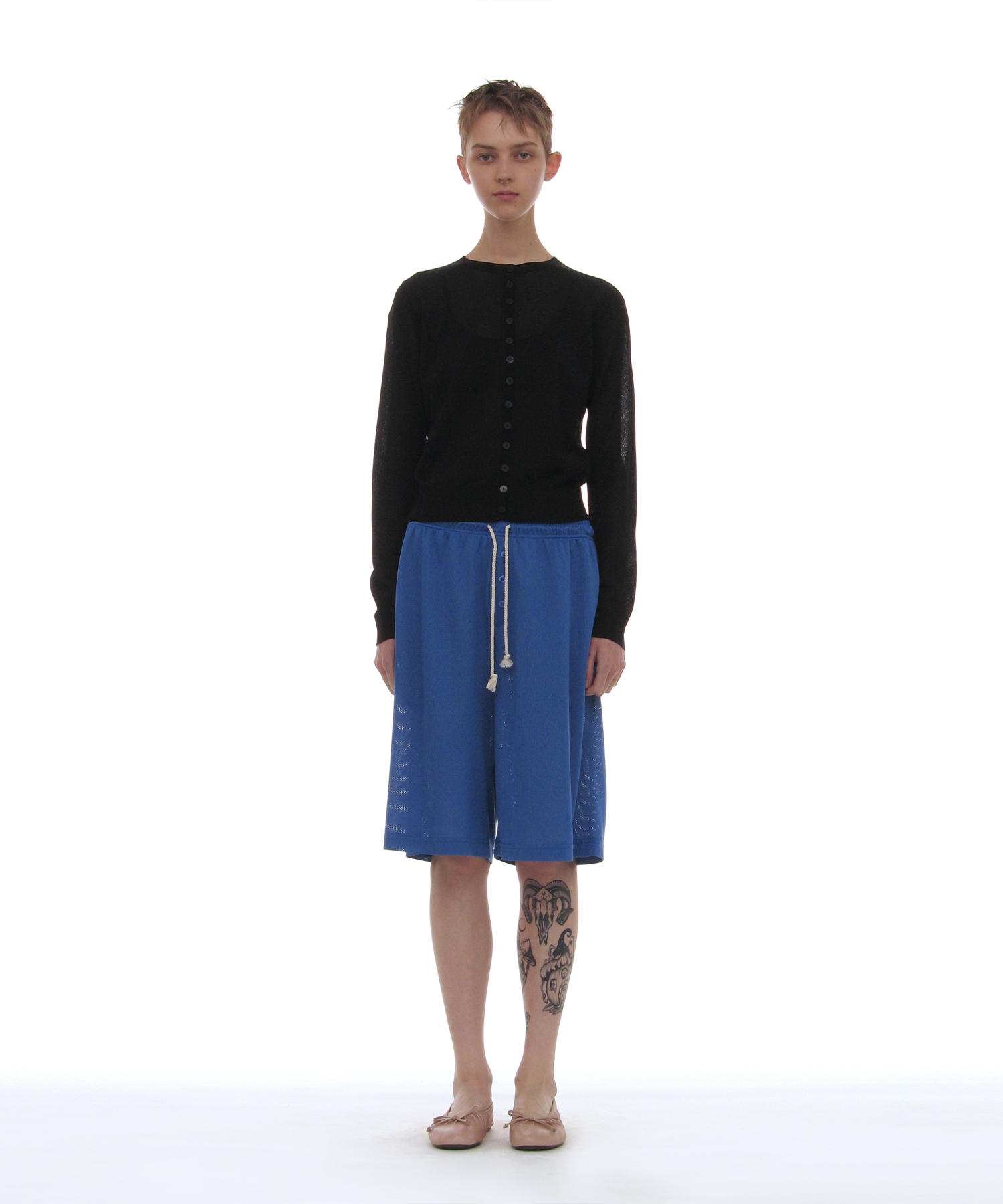 Pwc sheer two-face cardigan_чёрный