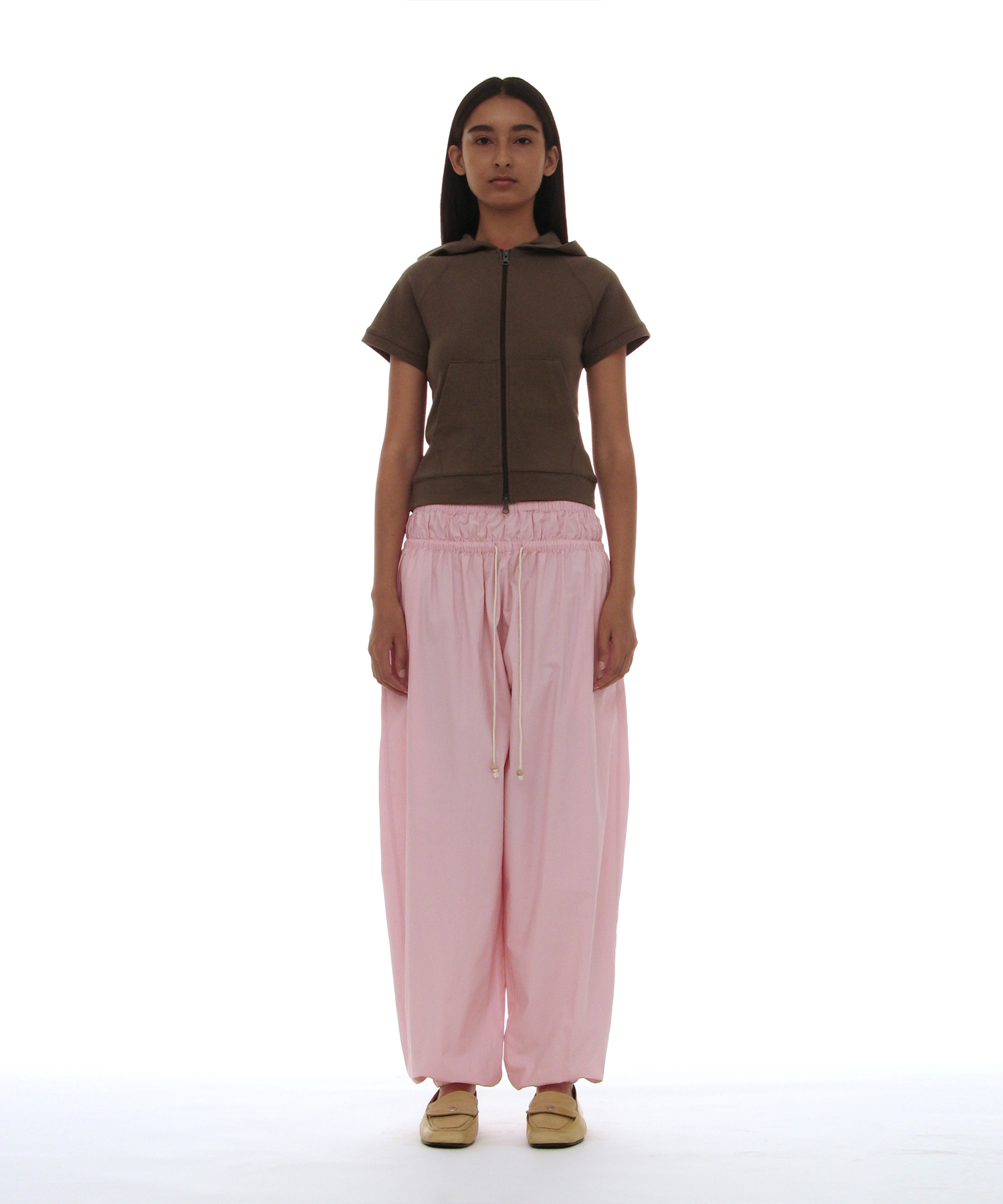 Pwc cotton double waist harem брюки_10color