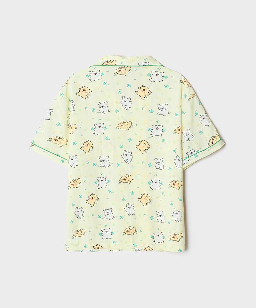 Мальтезе пижама с коротким рукавом пора спать (YELLOW) SPPPG25U10