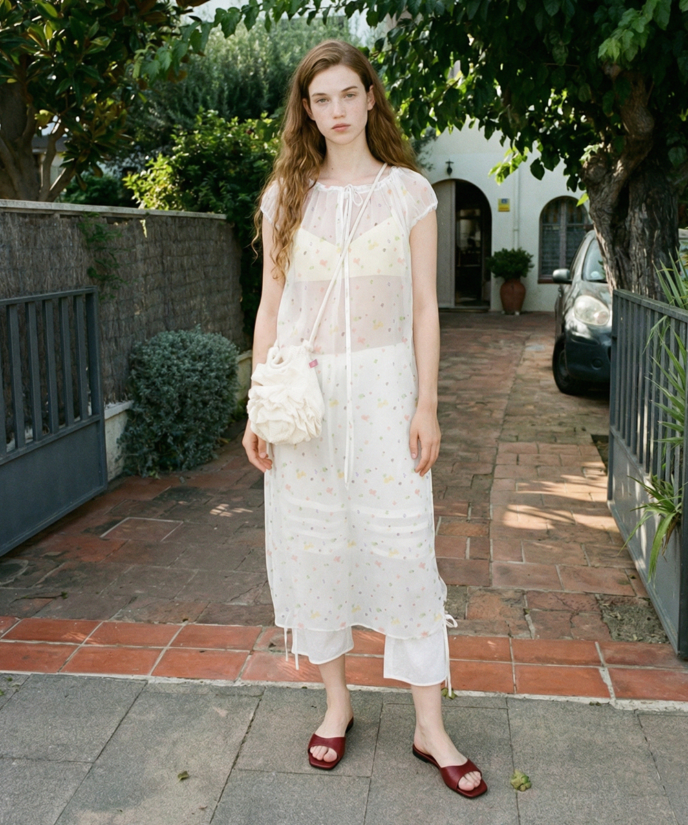 Eyelet ribbon pants (ivory)