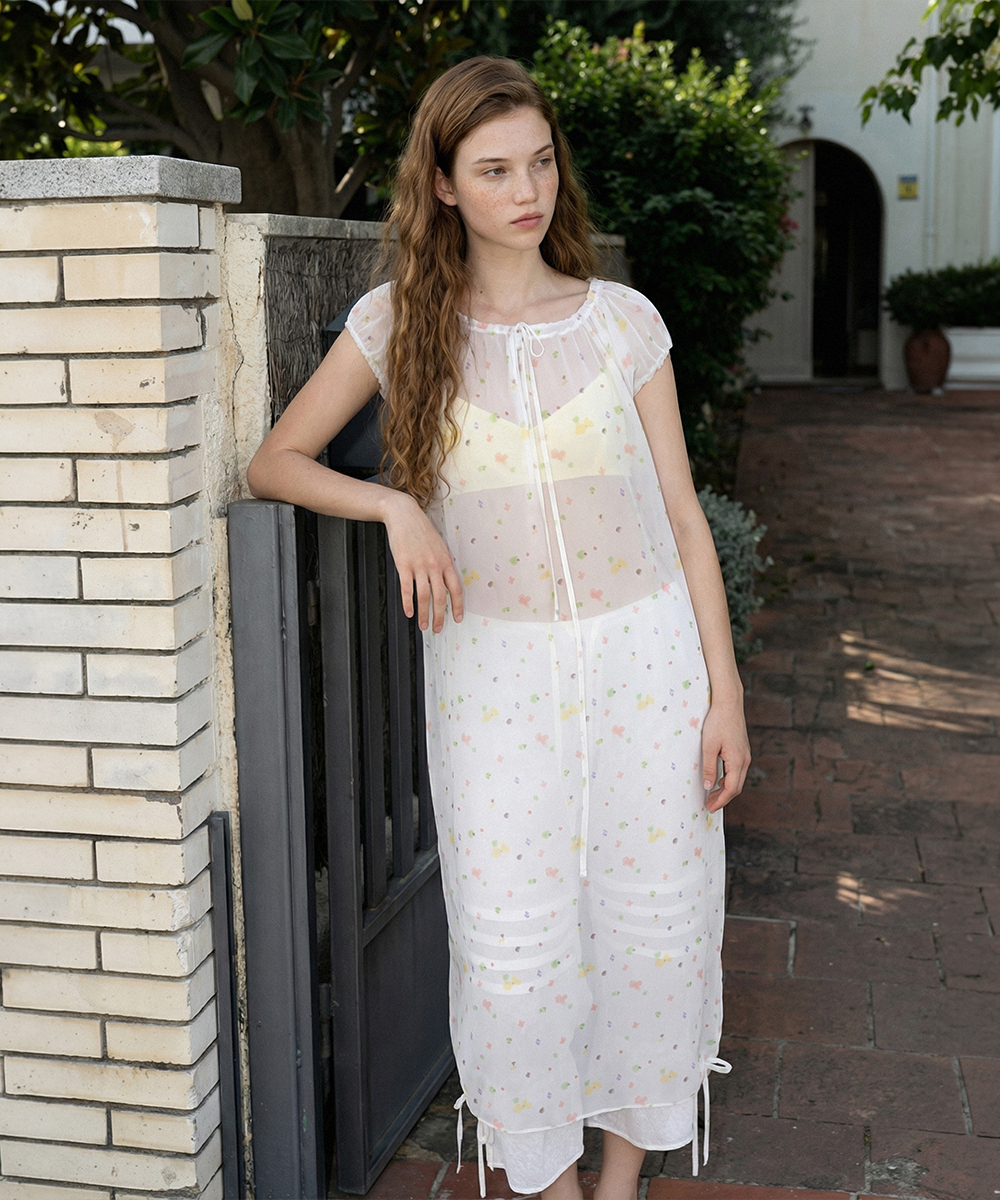 Eyelet ribbon pants (ivory)