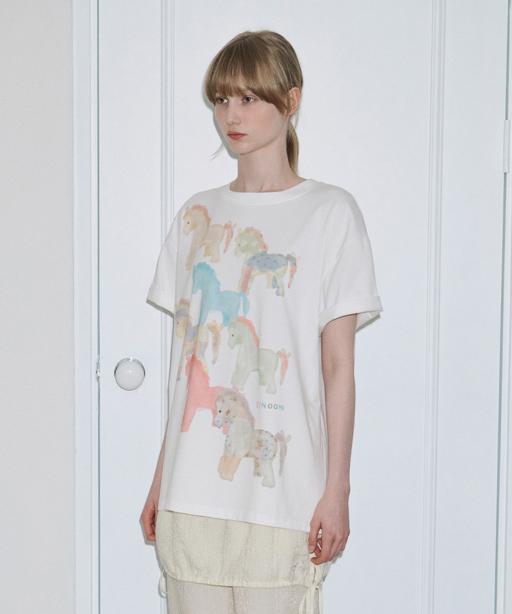 Tiny ponies t-shirt (ivory)