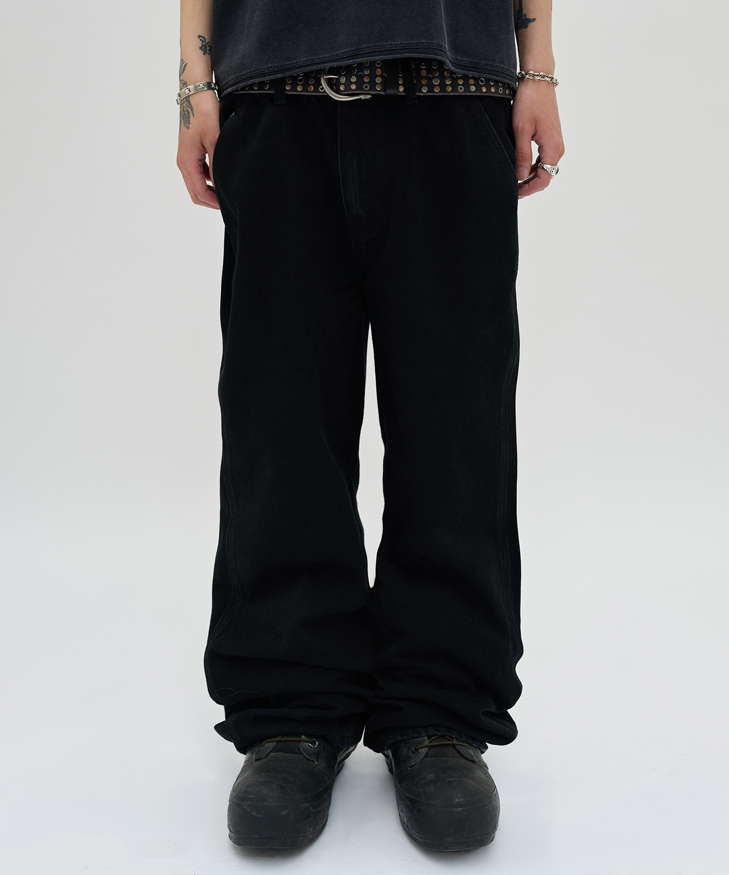 Curved flare denim [чёрный]