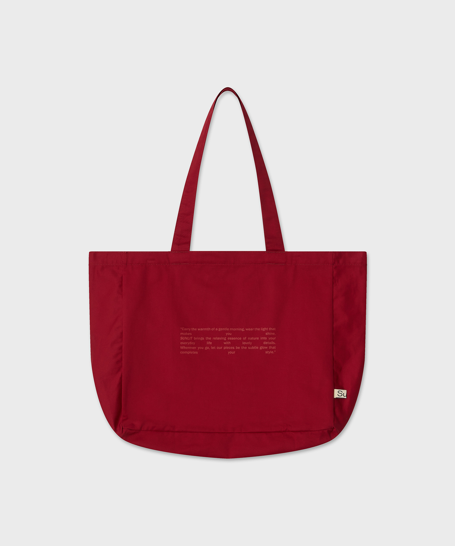 Sunlit lettering eco bag (красный)