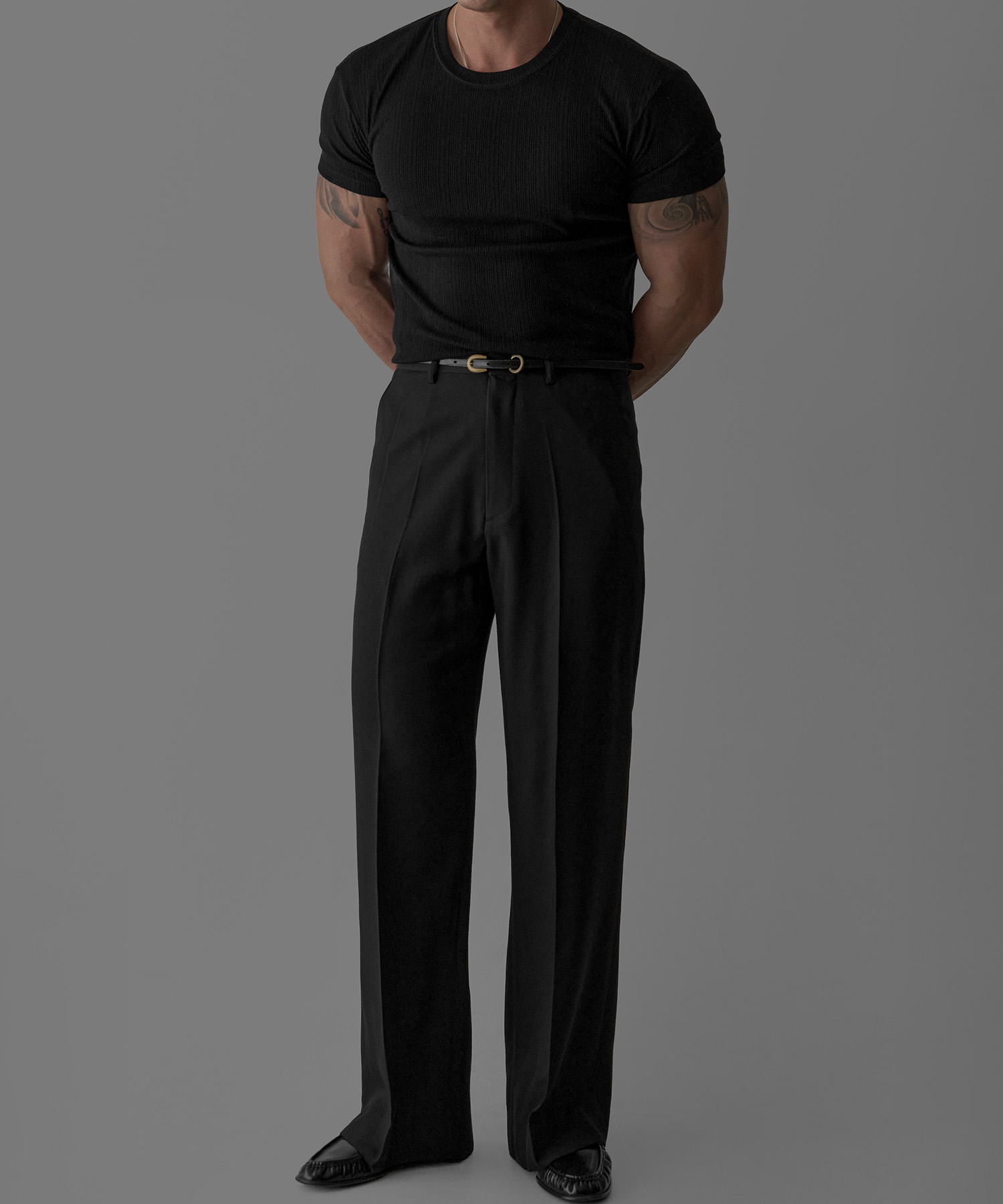 Summer semi-flare slacks [чёрный]
