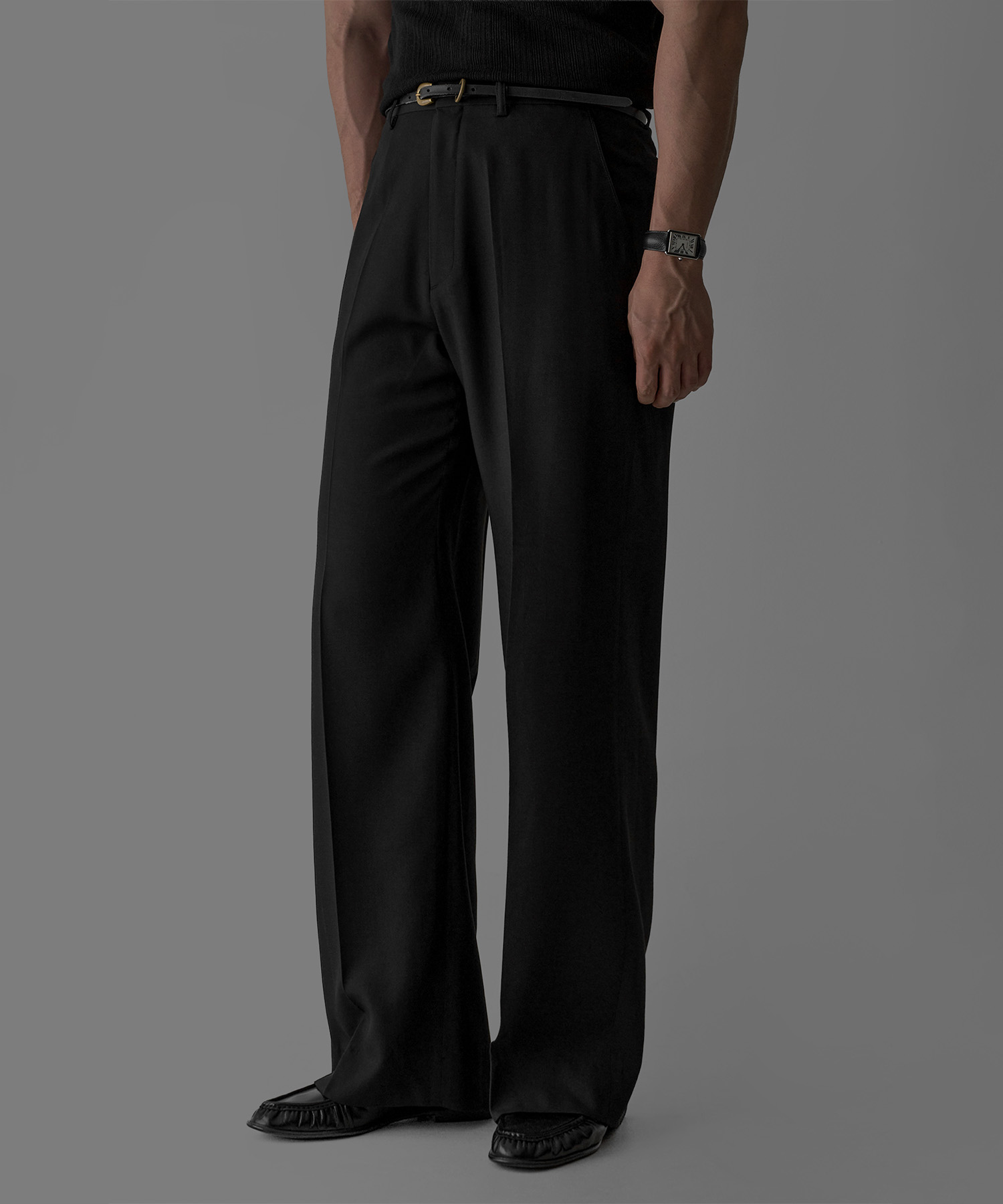 Summer semi-flare slacks [чёрный]