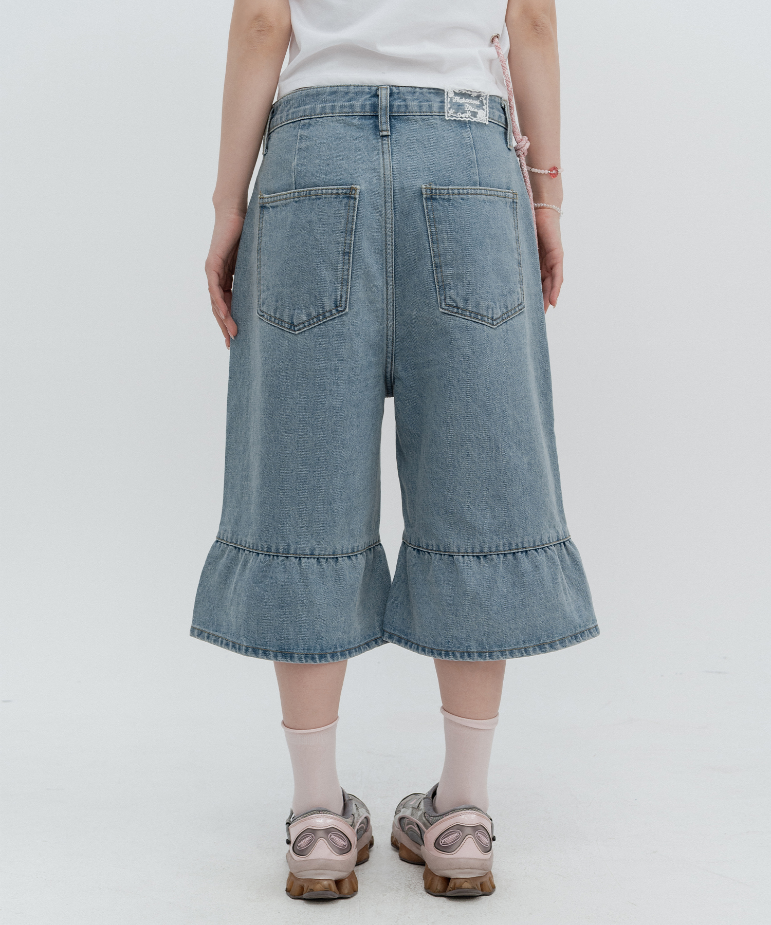 Джинсовые бермуды с оборками Disco Denim