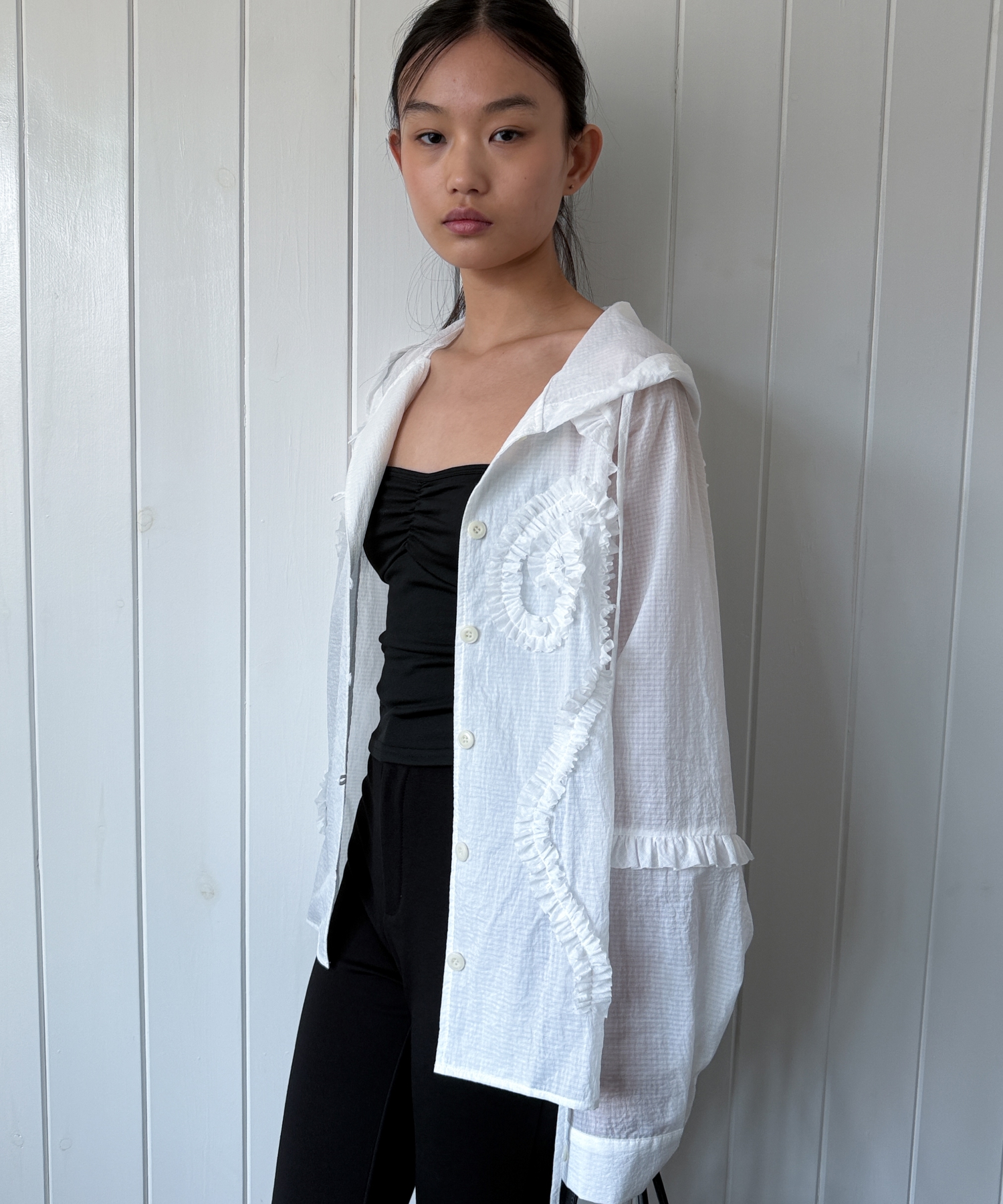 Whisper Hood Shirt WHITE