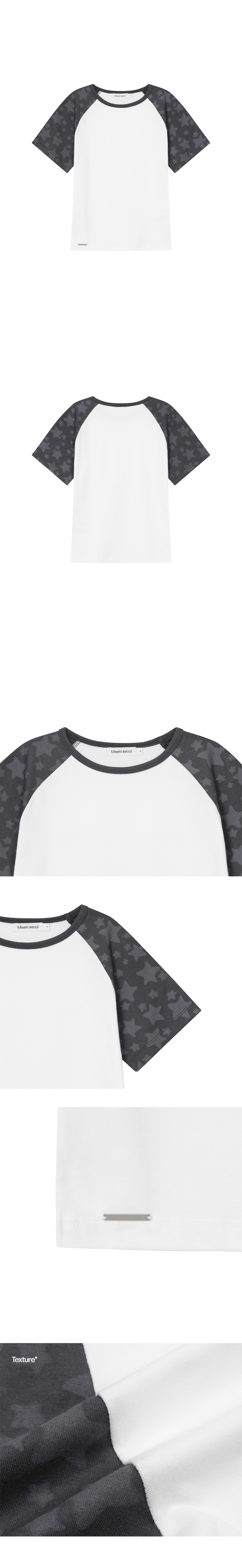MIDNIGHT STARS RAGLAN SHORT SLEEVE #REI同款! - 2 COLORS WHITE