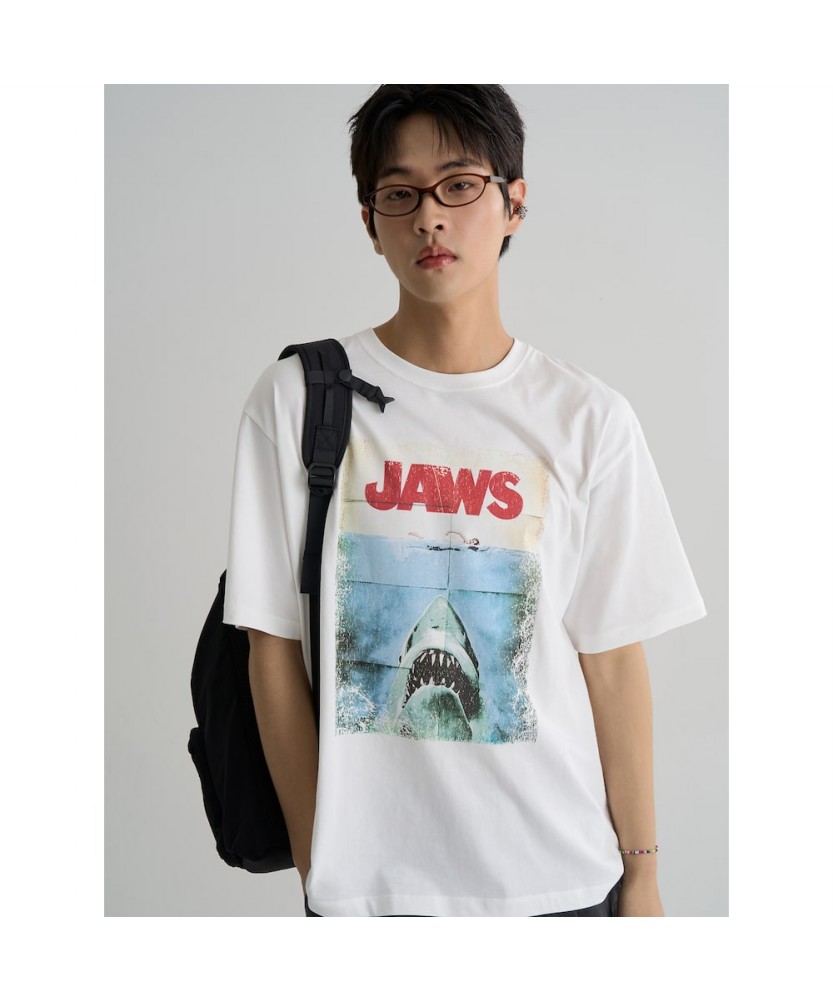 Футболка с принтом [JAWS] White